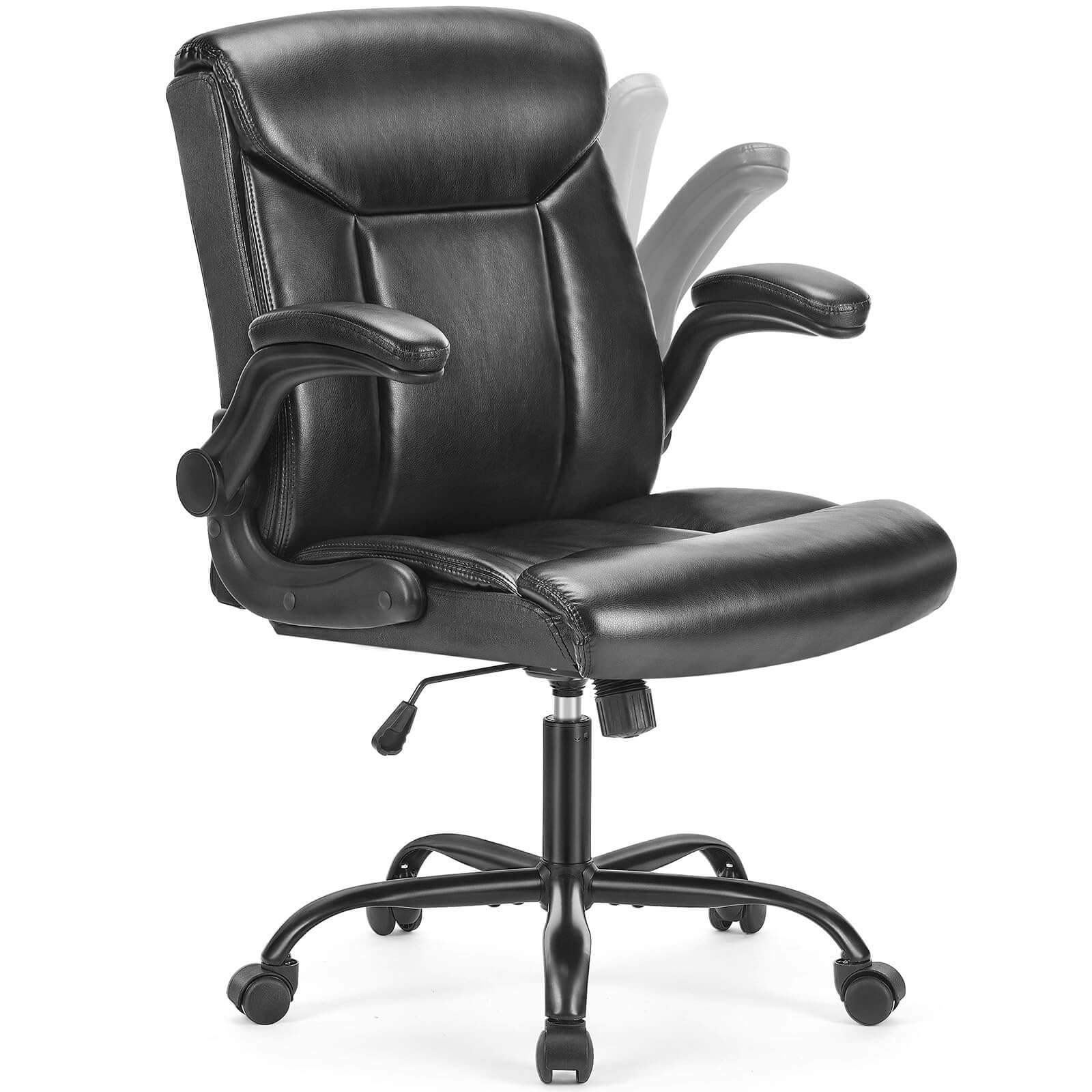 White leather ergonomic office chair hot sale