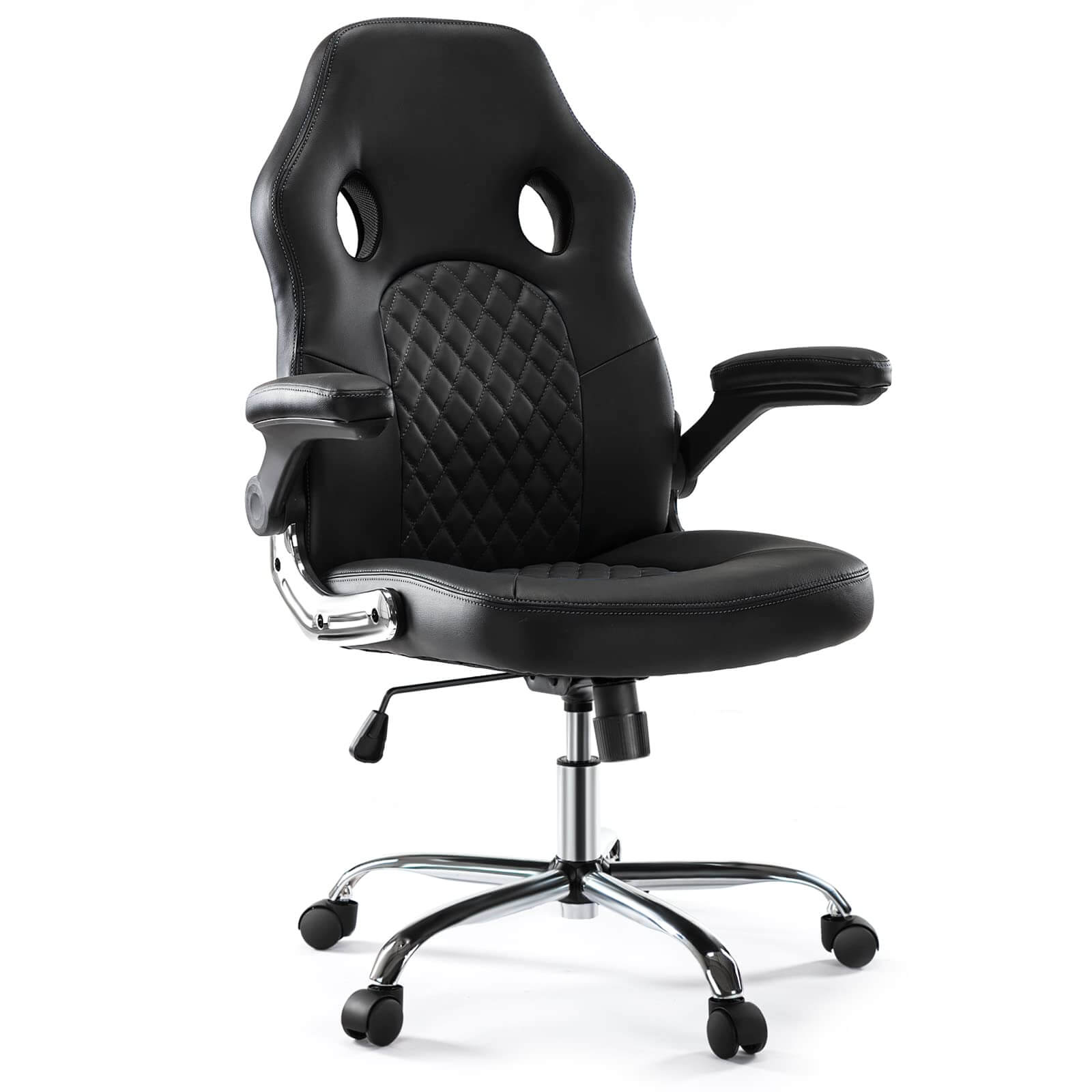 Ergonomic Executive Office Chair with High Back Flip-Up Armrests