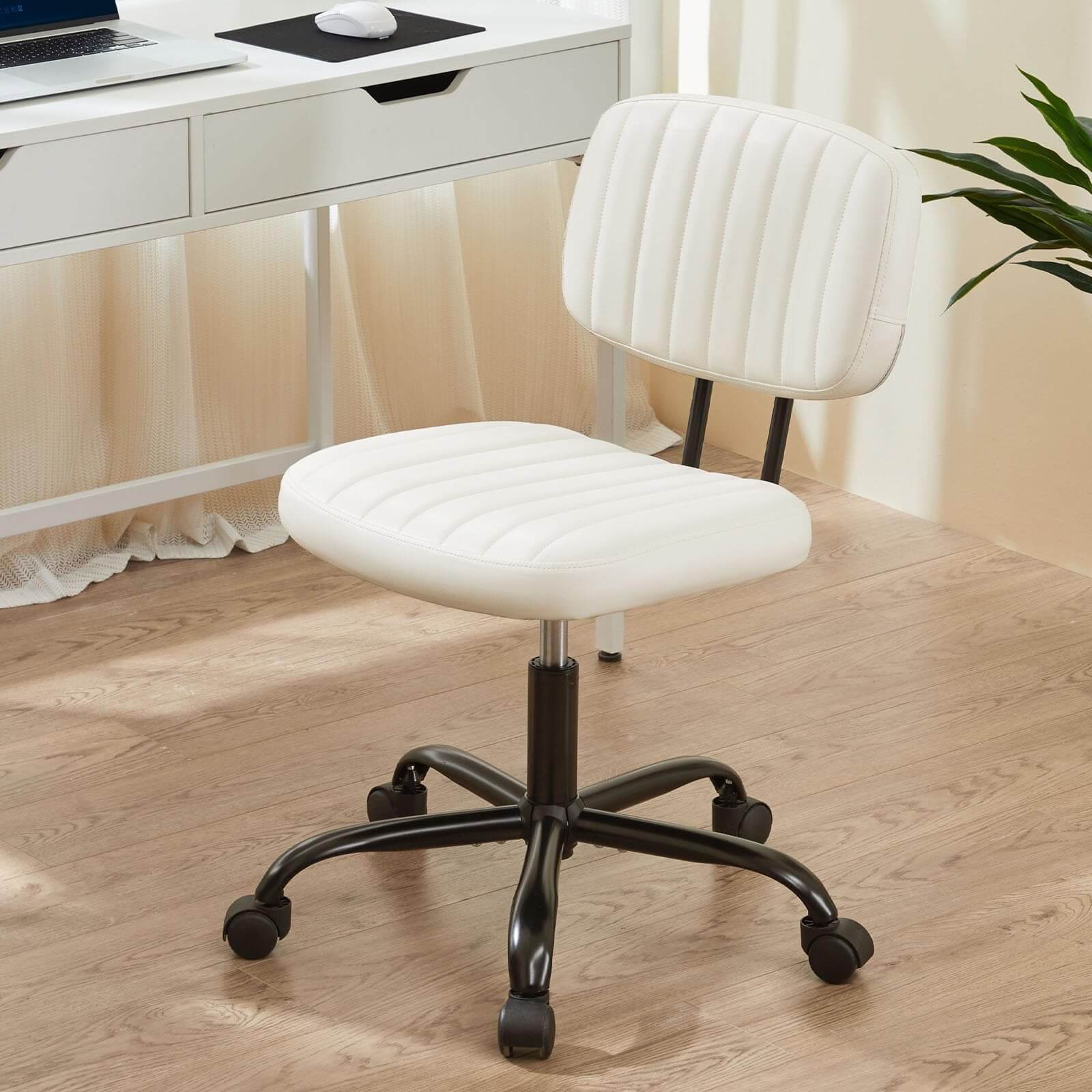 Adjustable desk discount chair without arms