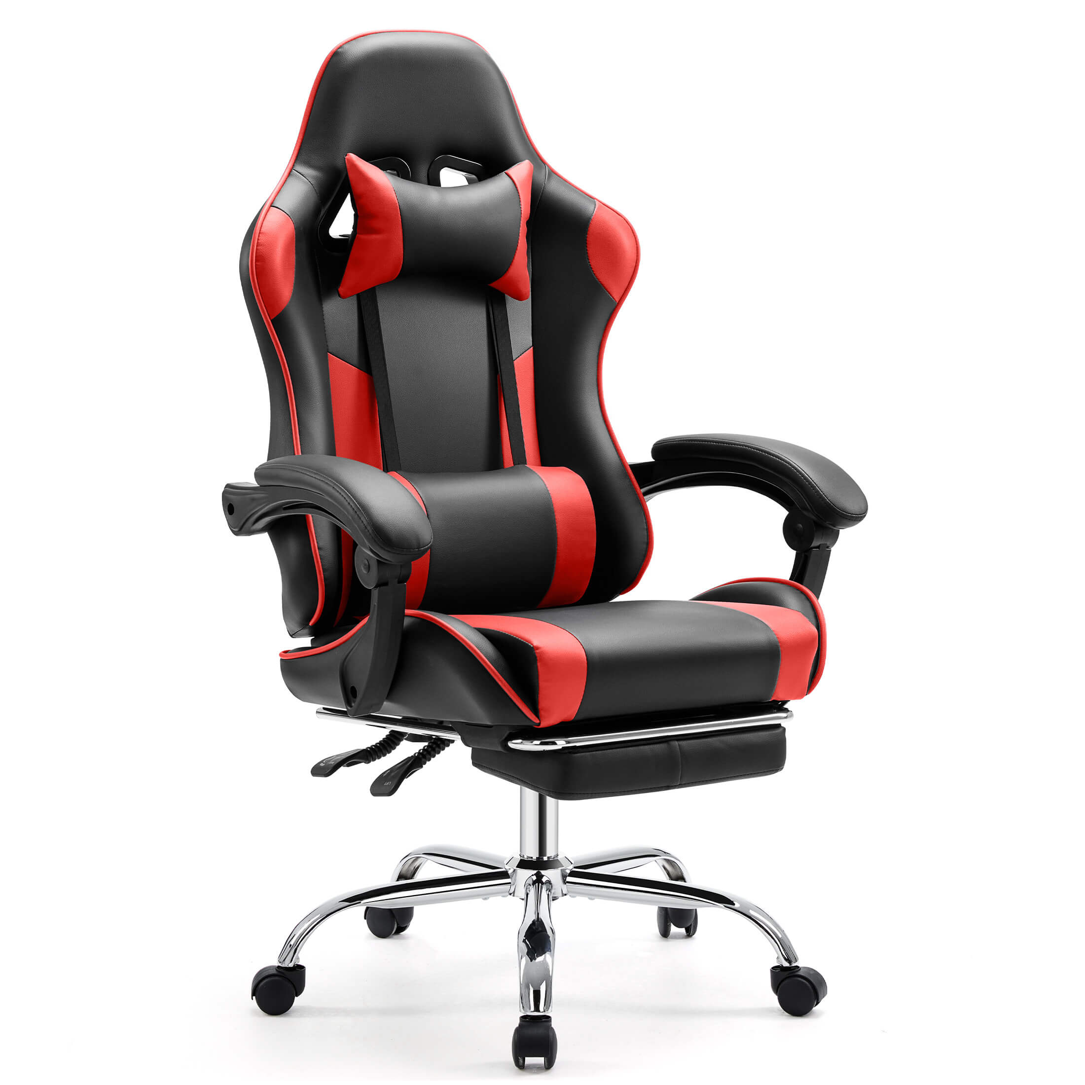 Gaming Chair Ergonomic Office Chair With Foot Rest, Big And Tall Executive Desk Chair With Lumbar Support, Padded Arms, Computer Chair For Home Office, Bedroom