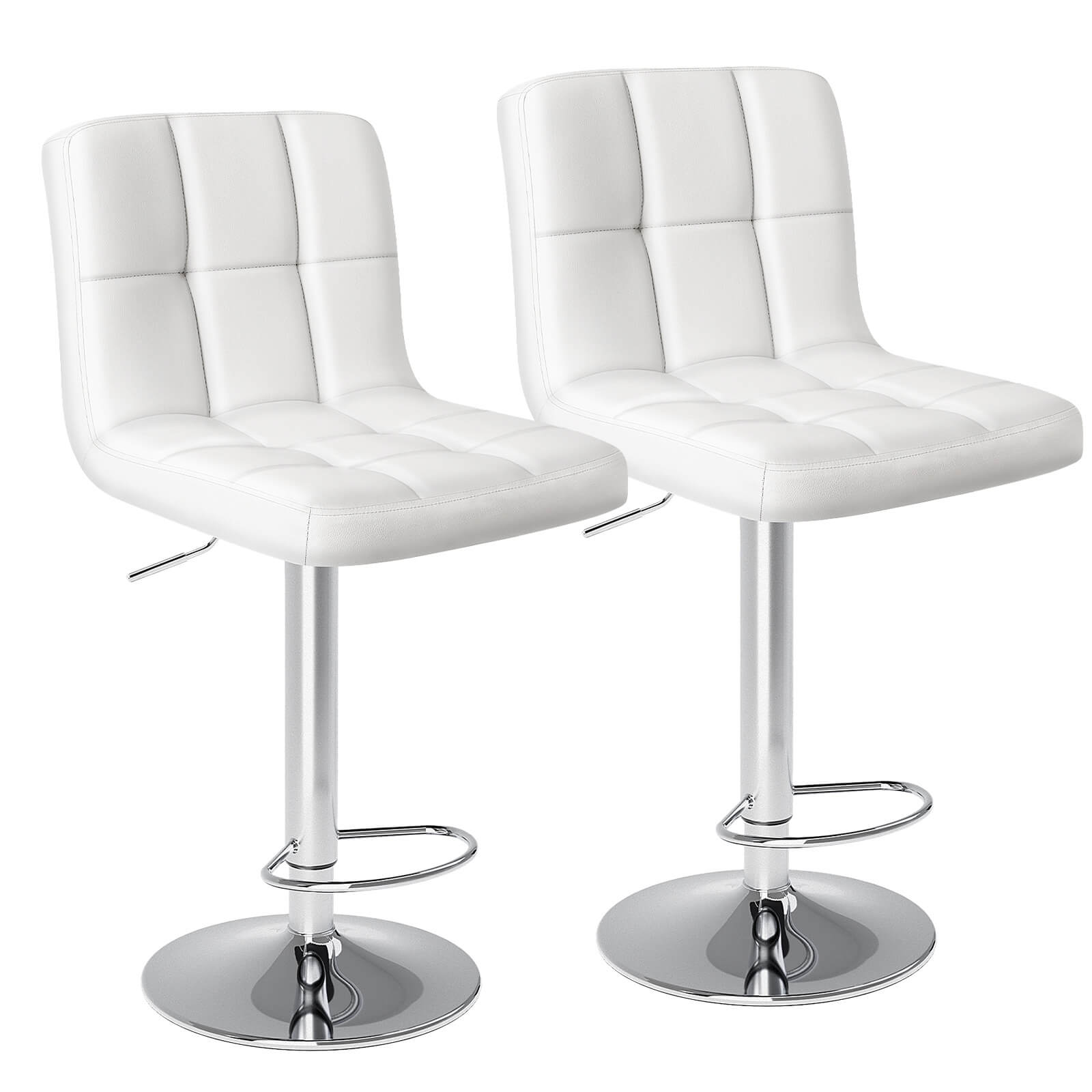 Bar Stool 2 Piece Set, Swivel Liftable Counter Stool, Simple with Backrest, Kitchen Bar Stools