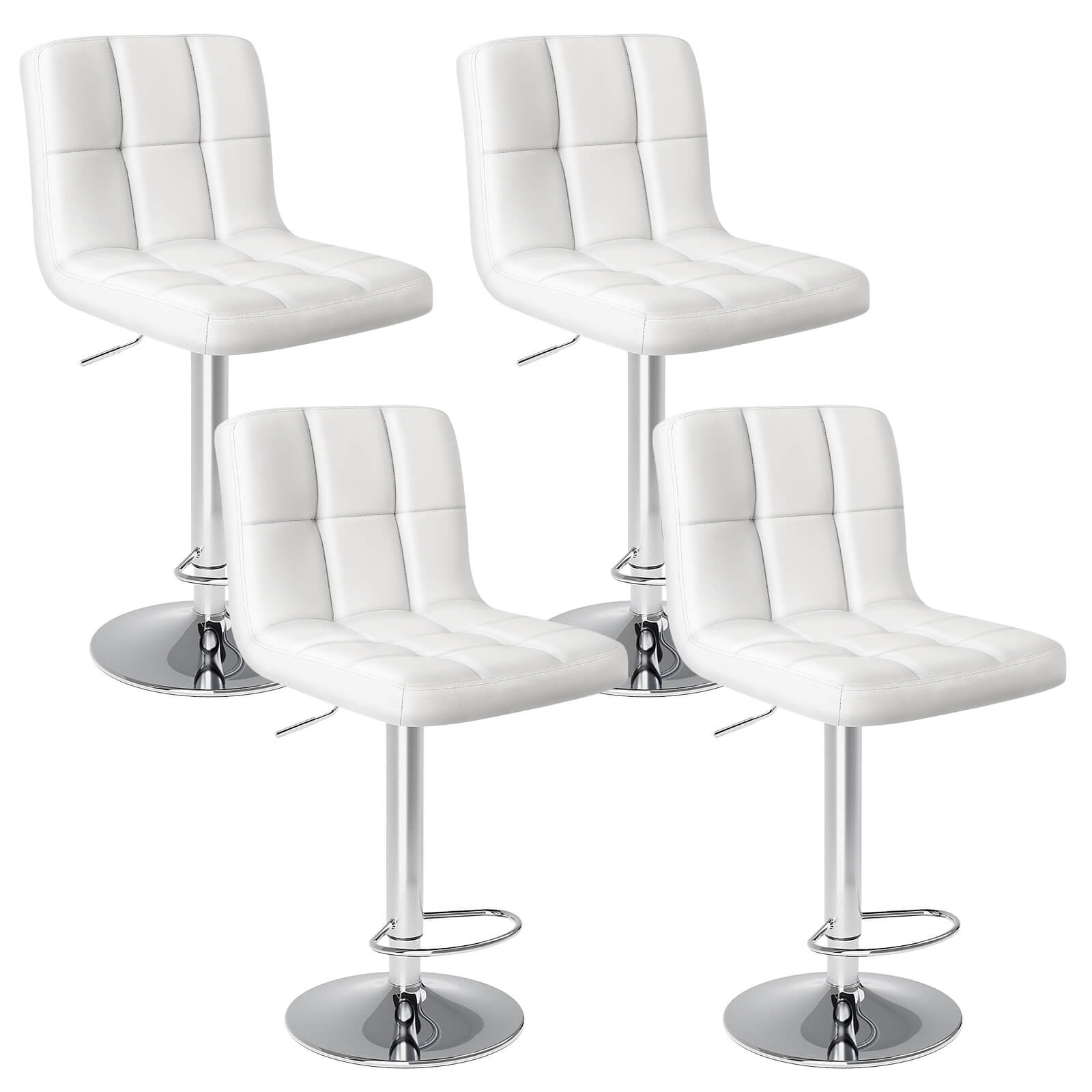 Bar Stool 2 Piece Set, Swivel Liftable Counter Stool, Simple with Backrest, Kitchen Bar Stools