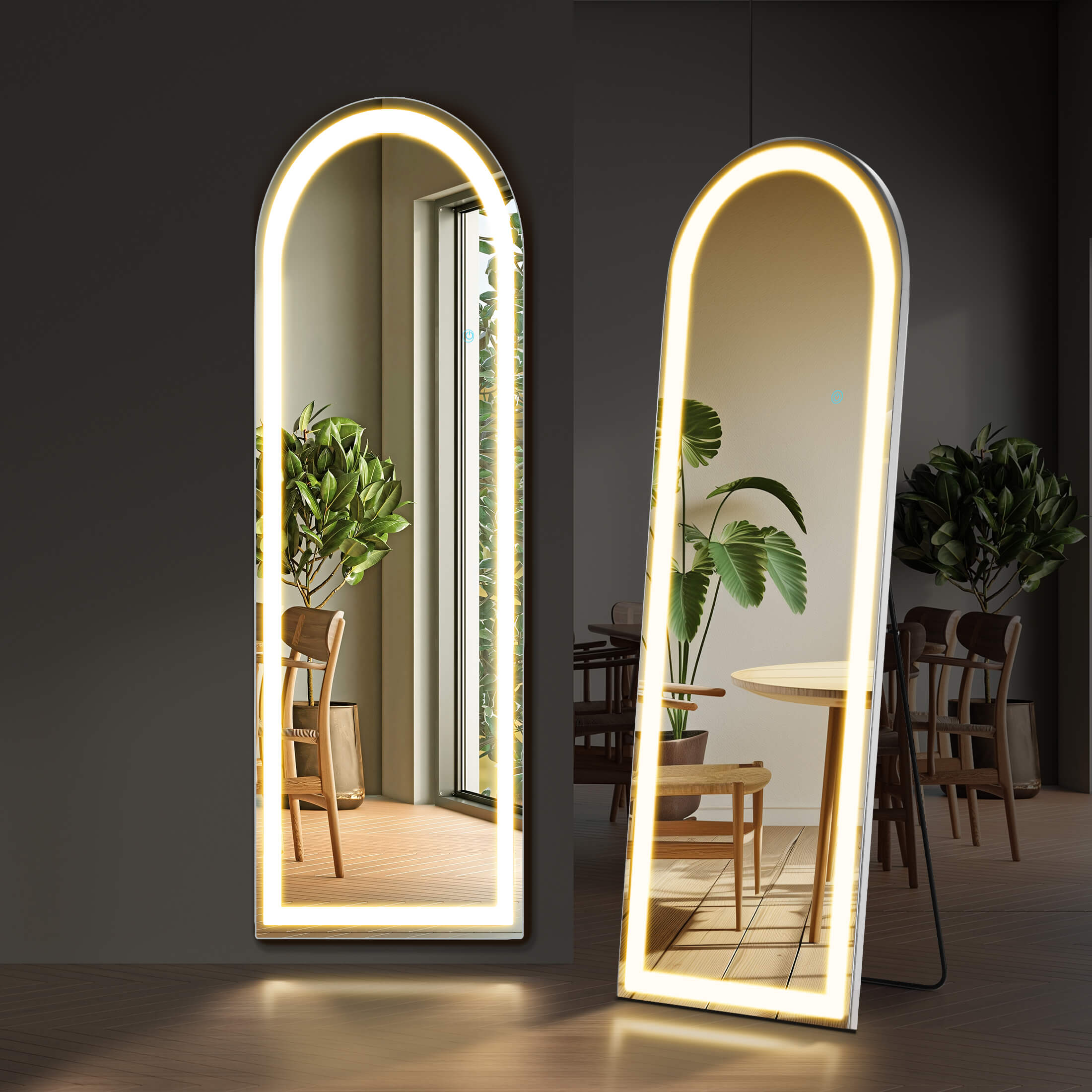 Sweetcrispy Tri-colour LED Illuminated Mirror for Indoors