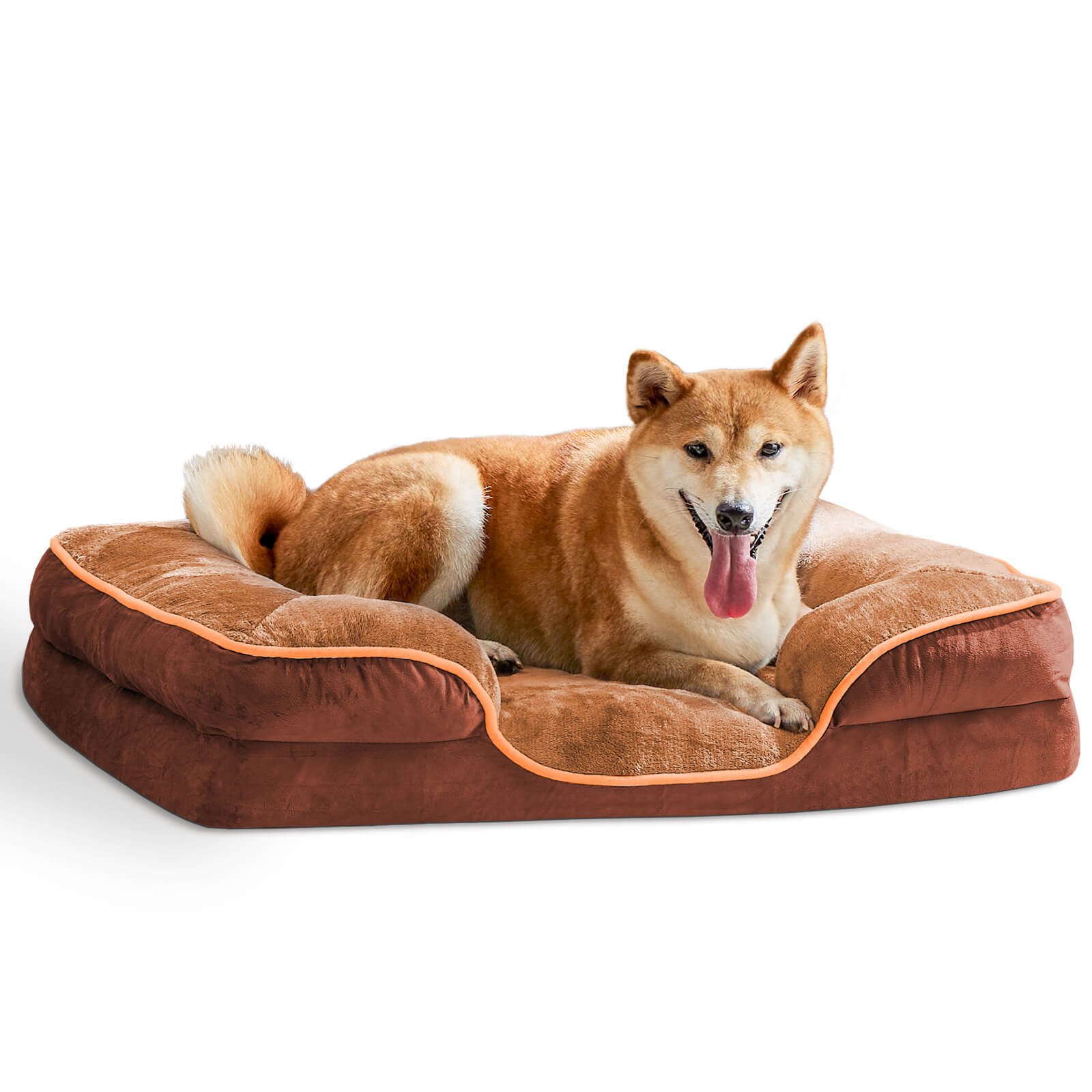Rectangular dog bed, machine washable sleeper sofa with non-slip bottom Breathable and soft puppy bed for large, medium and small dogs