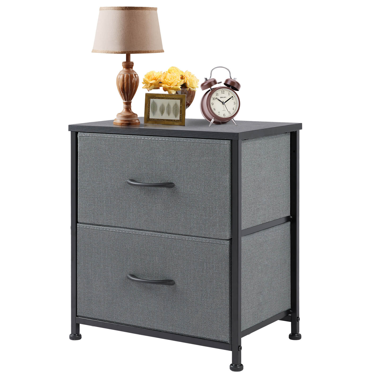 2 Piece Nightstand Set - 2 Storage Drawers, Bedside Furniture End Table, Suitable for Living Room, Bedroom, Closet