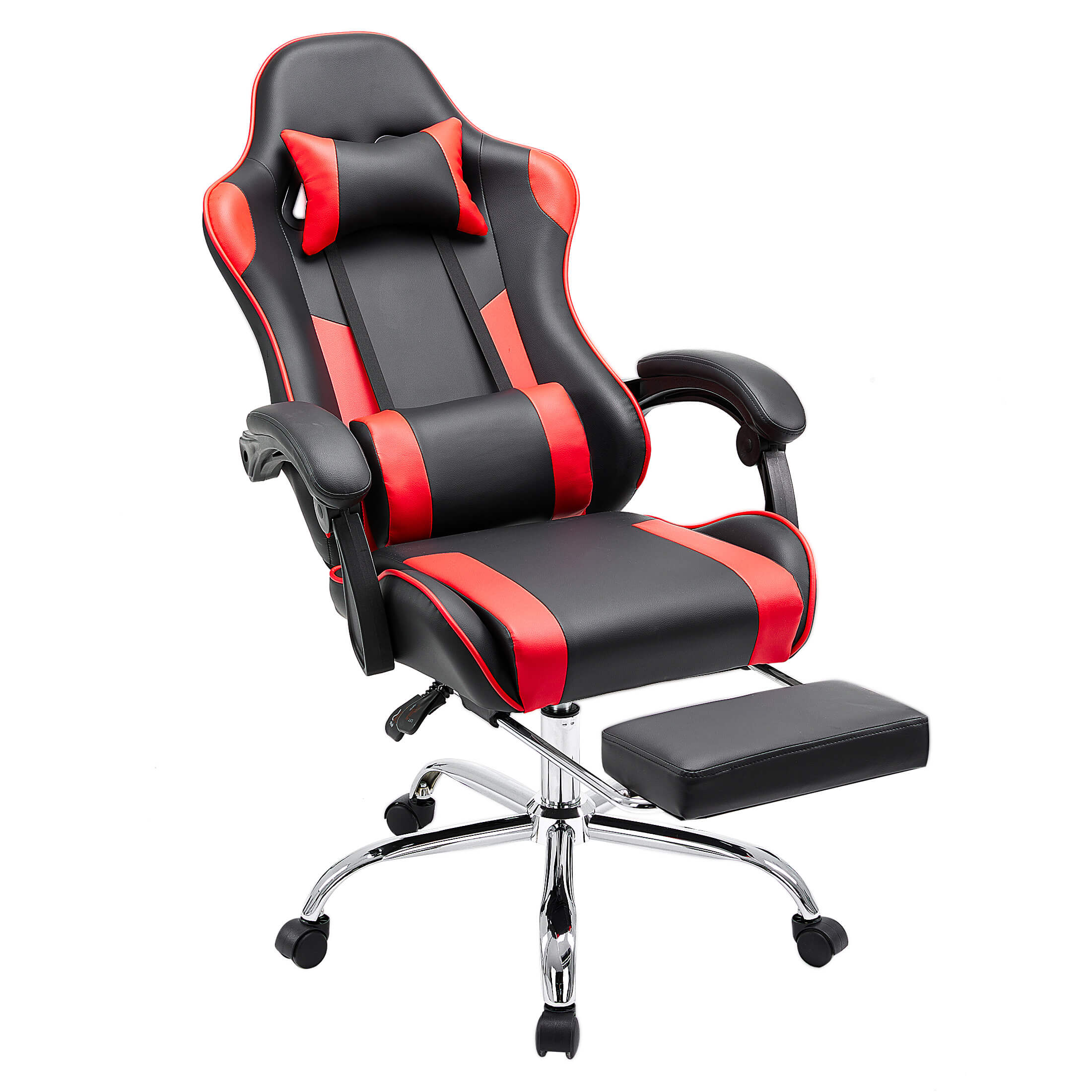 Gaming Chair Ergonomic Office Chair With Foot Rest, Big And Tall Executive Desk Chair With Lumbar Support, Padded Arms, Computer Chair For Home Office, Bedroom