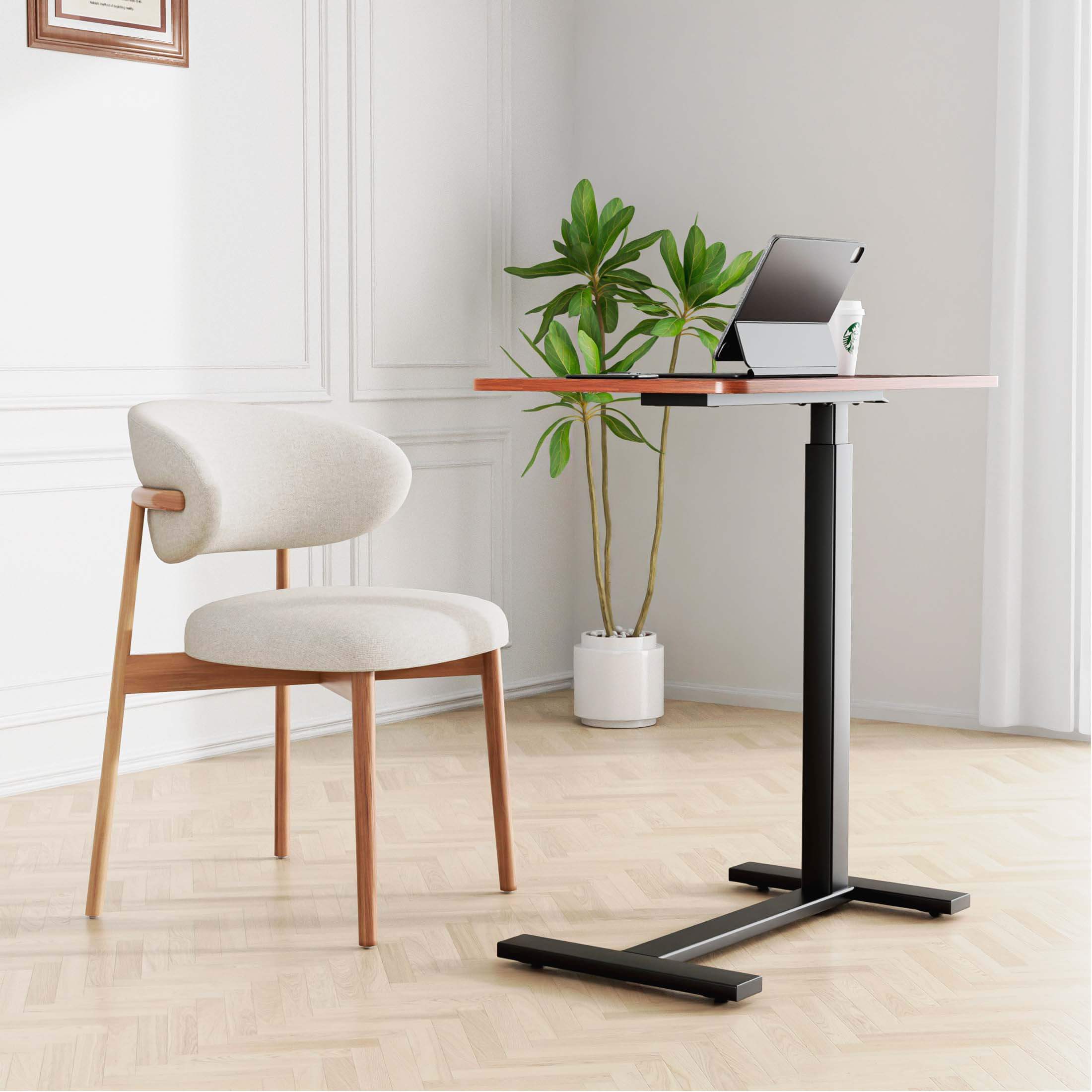 Adjustable bedside tables - on wheels, rolling laptop tables, mobile standing desks, hospital and home bed tables