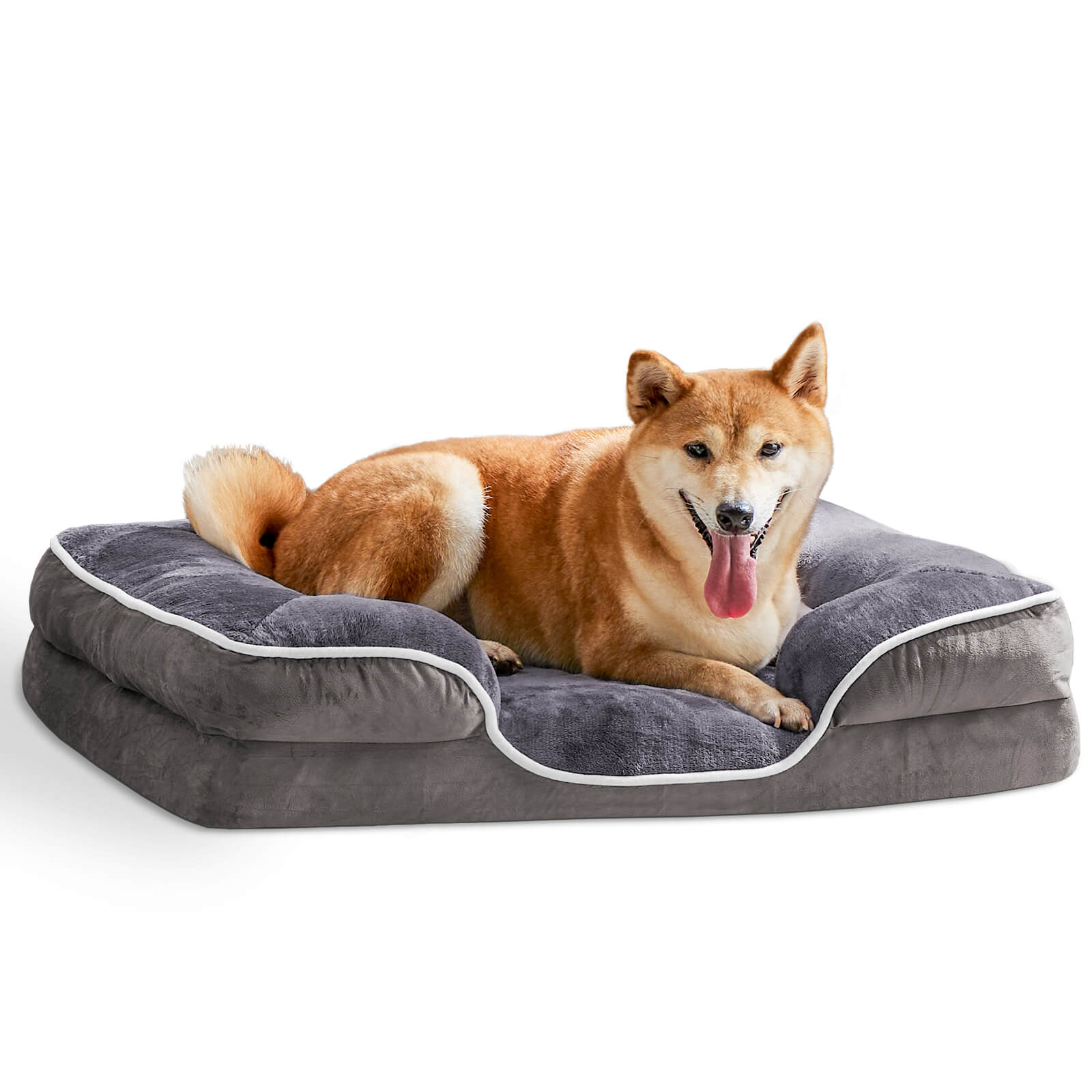 Rectangular dog bed, machine washable sleeper sofa with non-slip bottom Breathable and soft puppy bed for large, medium and small dogs