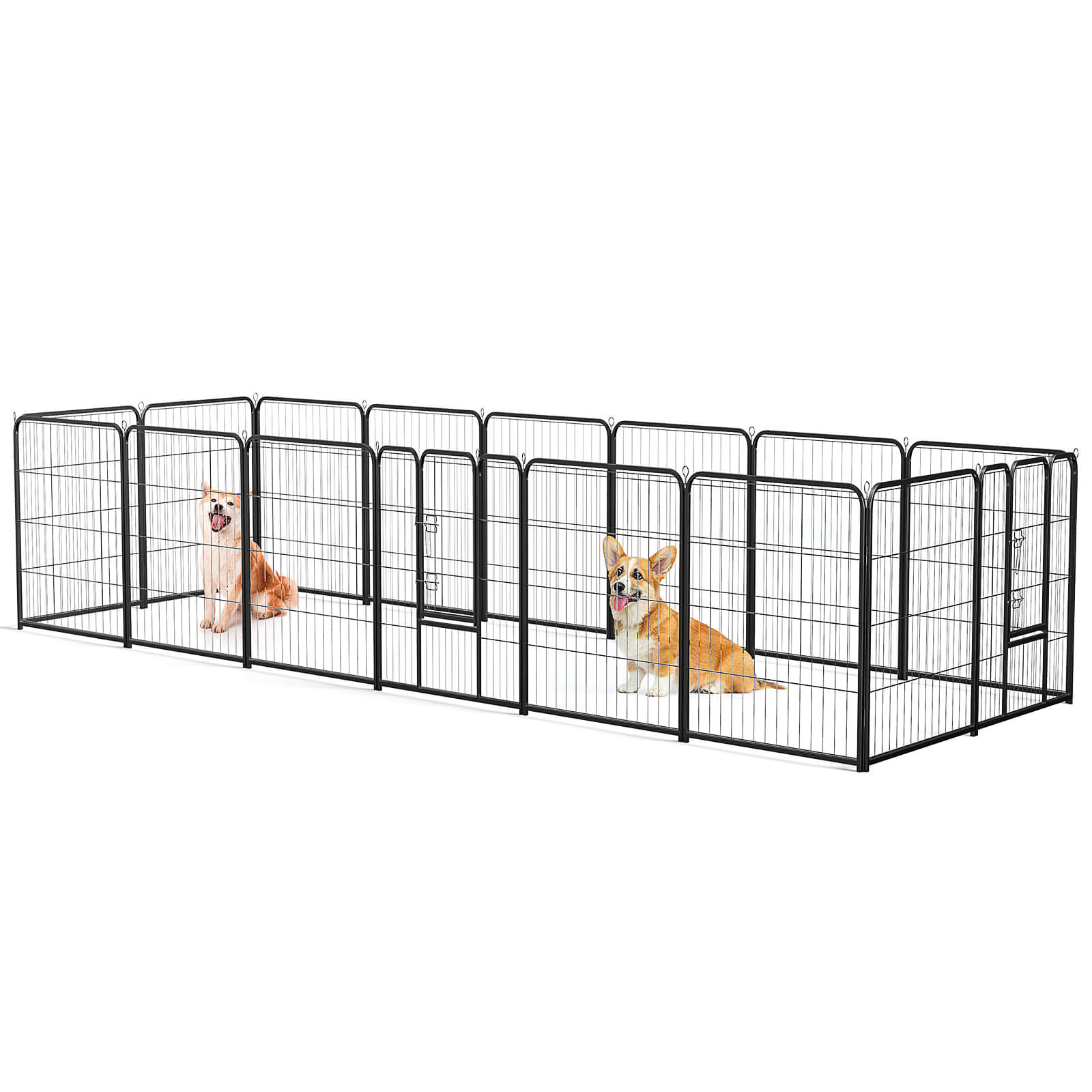 Dog Playpen - Collapsible Portable Pet Pen, High Metal Sport Puppy Pen with Gate for Garden, Patio, RV Camping