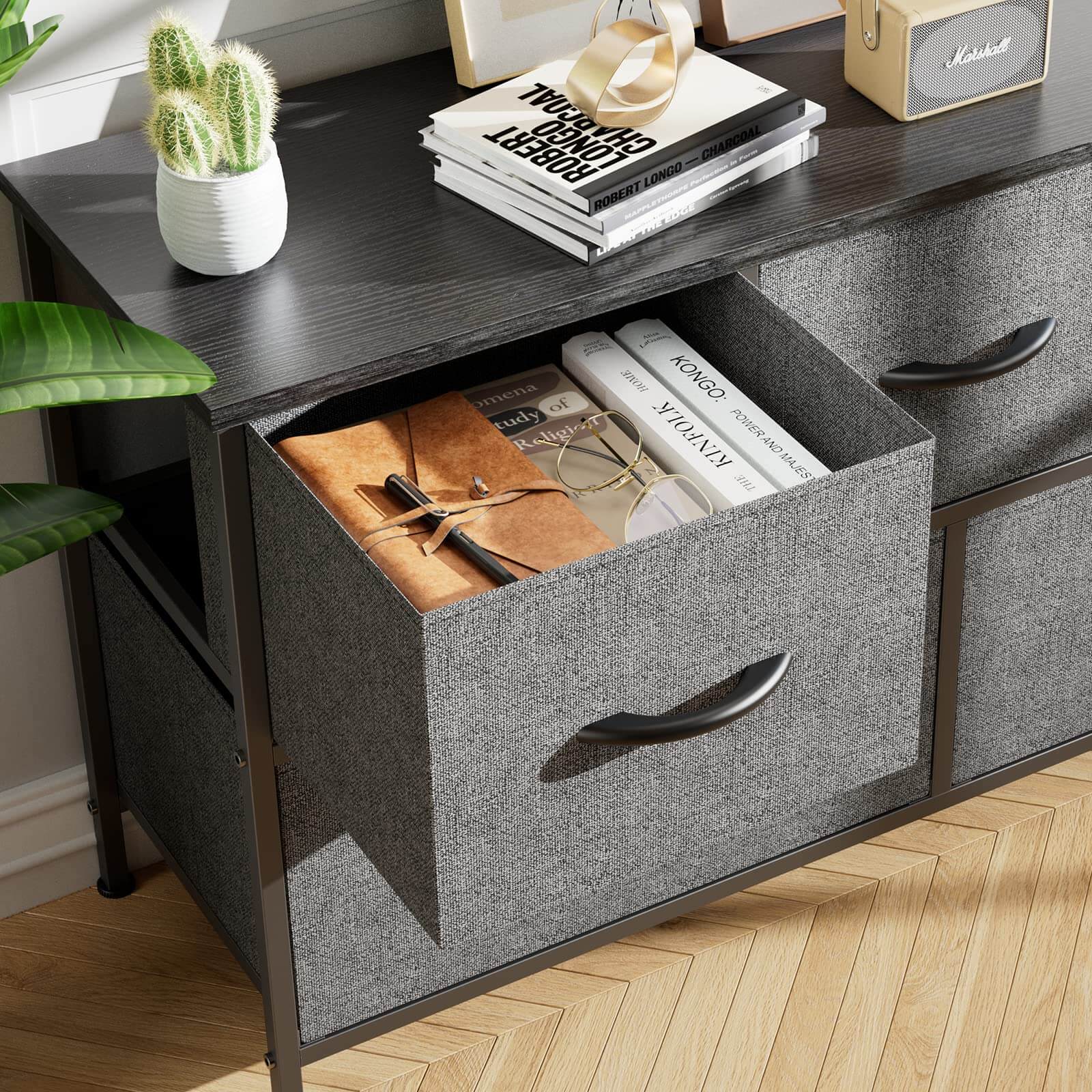 Natural & Grey 3-Drawer Dresser 38H x 19D x 43W - SuitePieces