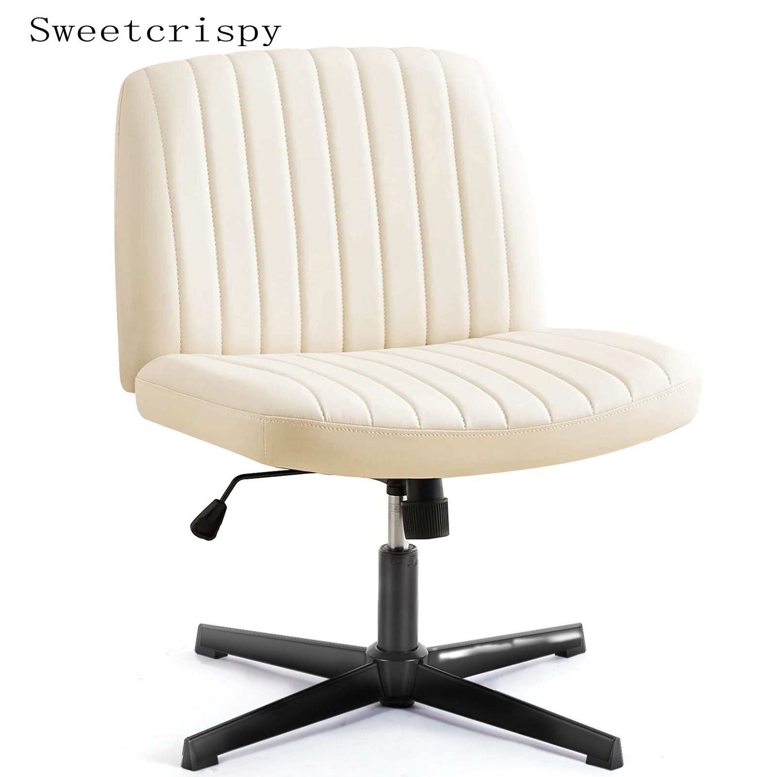 Beige desk chair on sale with wheels