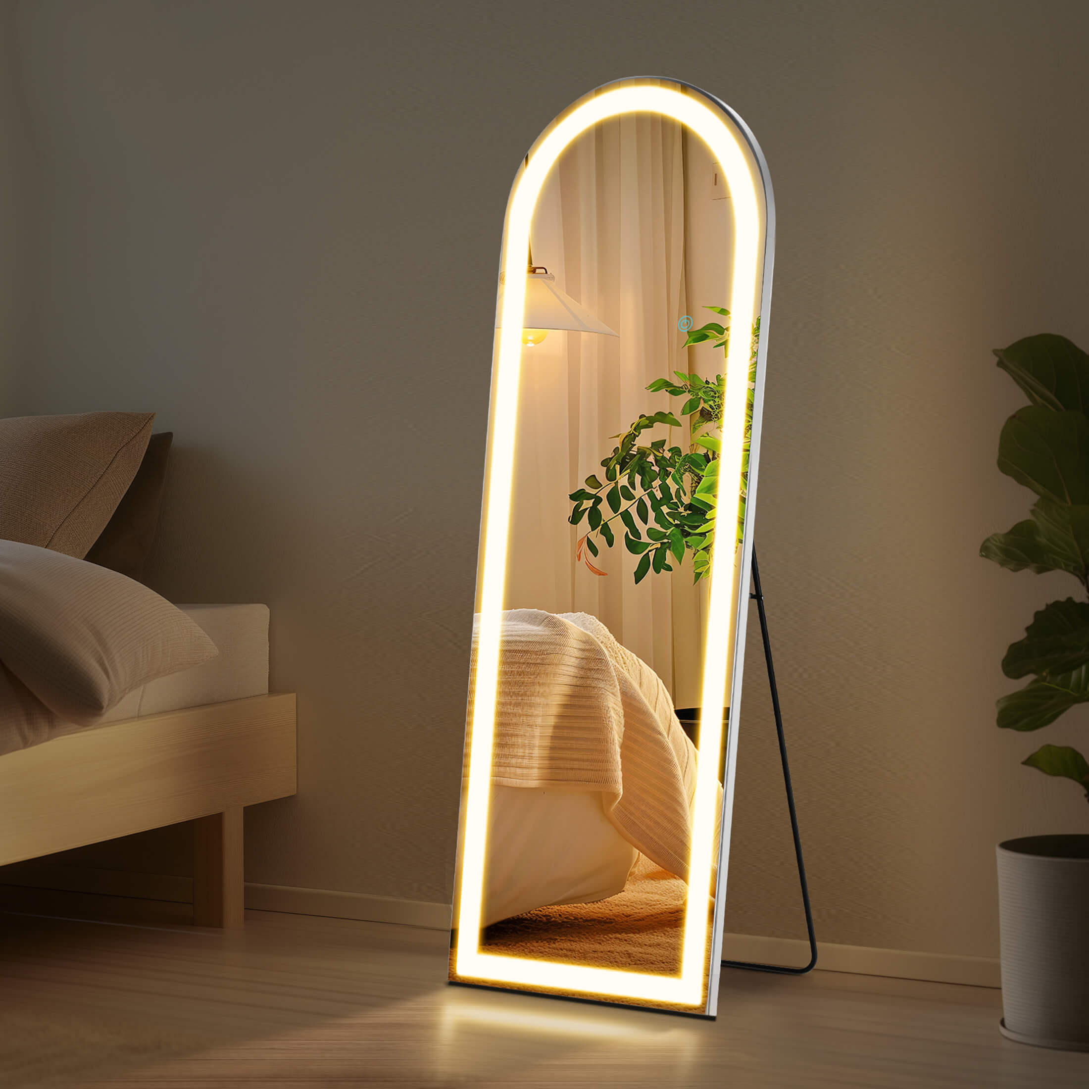 Sweetcrispy Tri-colour LED Illuminated Mirror for Indoors