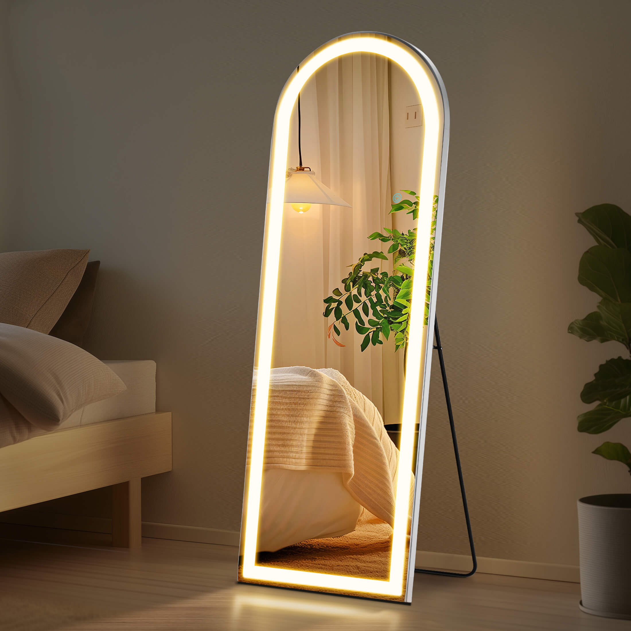 Sweetcrispy Tri-colour LED Illuminated Mirror for Indoors