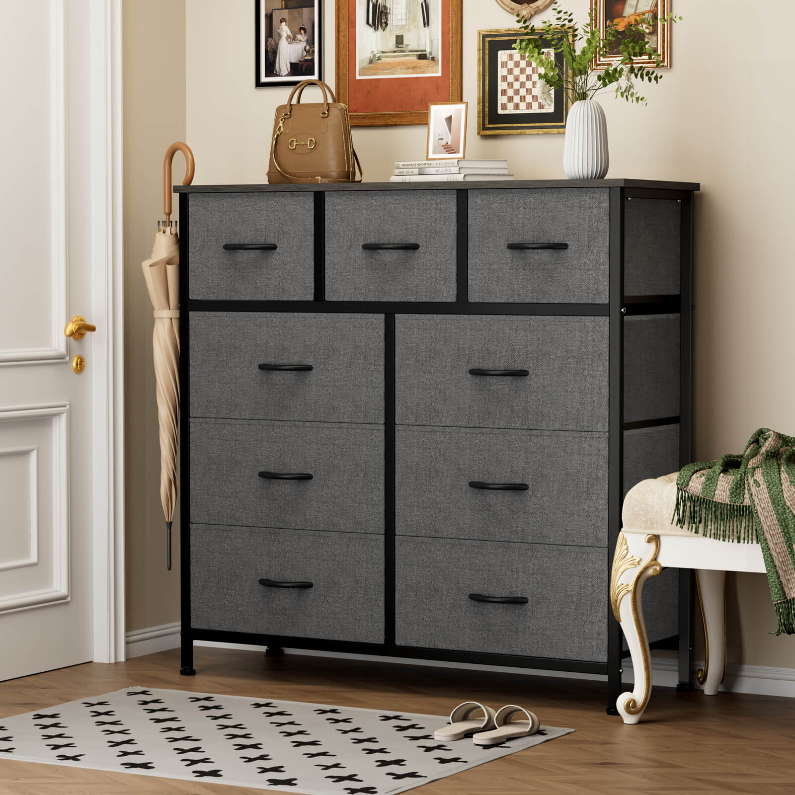 9 Drawer Storage Cabinet2#color_grey