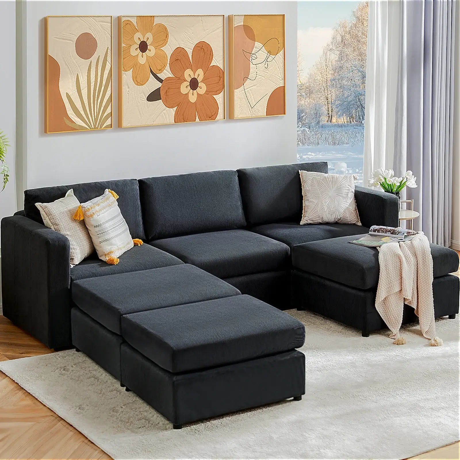 Convertible Sleeper Sofa Bed - Modular Sectional Sofa Set for Living Room, for office, living room, bedroom