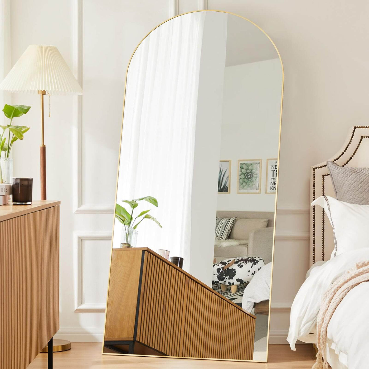 71"x30" Arched Full Body Mirror Floor Mirror Standing Hanging or Leani