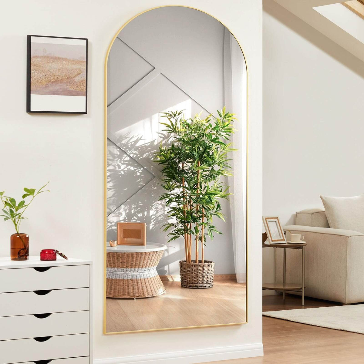 71"x30" Arched Full Body Mirror Floor Mirror Standing Hanging or Leani