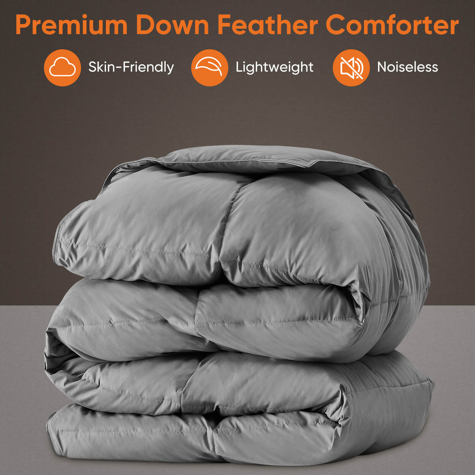 Fluffy Duvet Insert, Hotel Feather Comforter, Lightweight Down Alternative