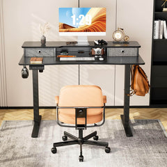 double-height-adjustable-electric-standing-desk#Color_Black#Size_48 in