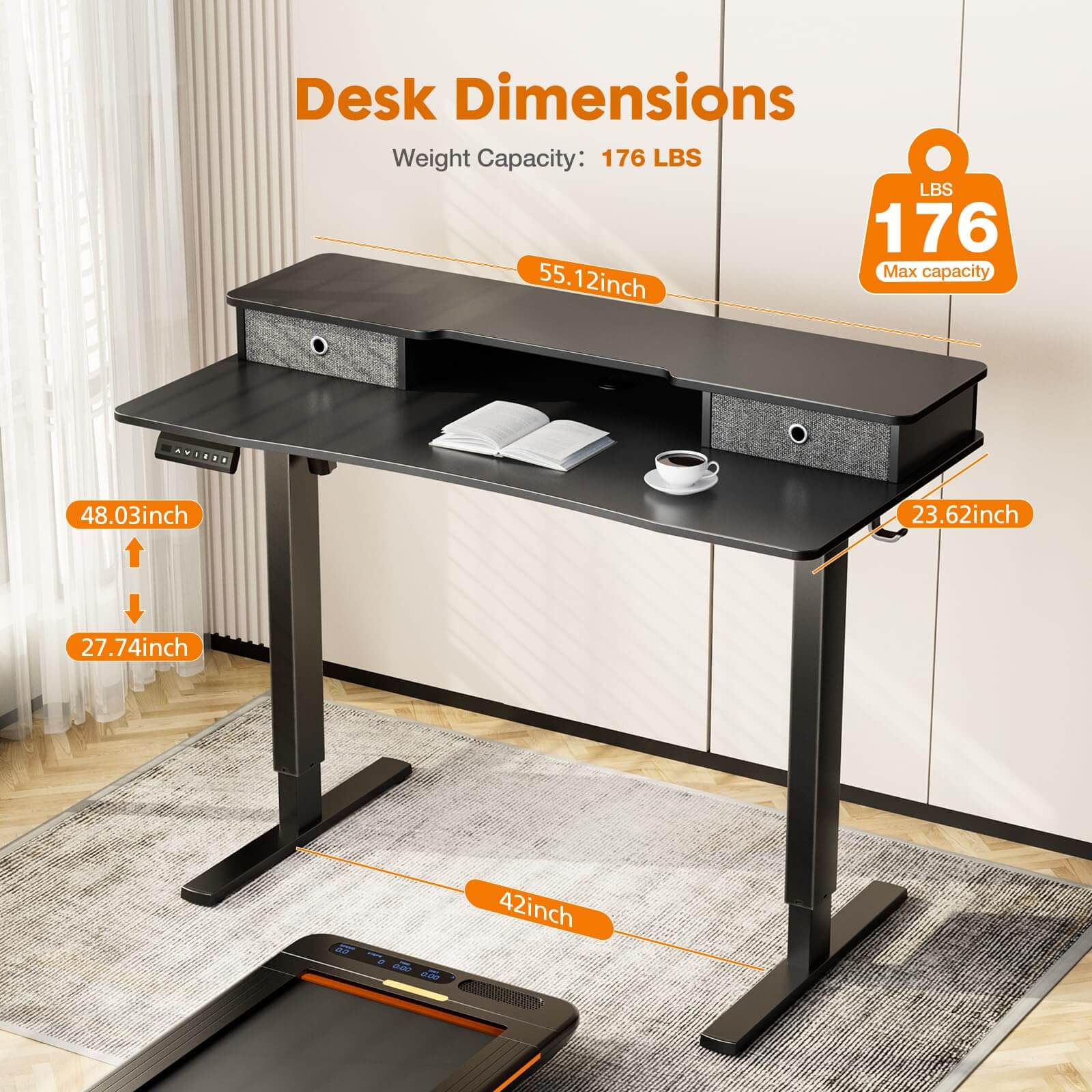 double-height-adjustable-electric-standing-desk#Color_Black#Size_55 in