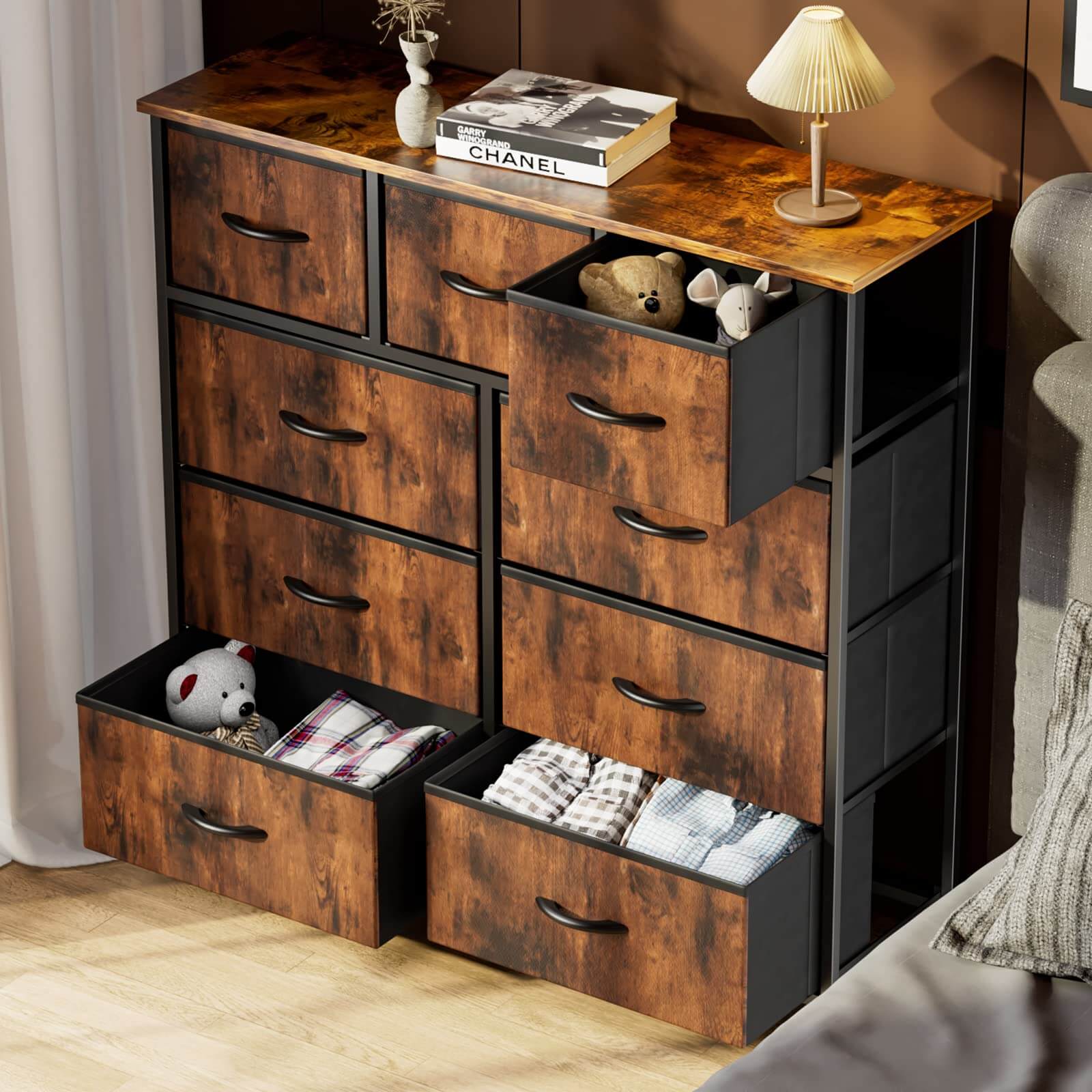 dresser-storage-tower-9-bins-drawers#Color_Brown