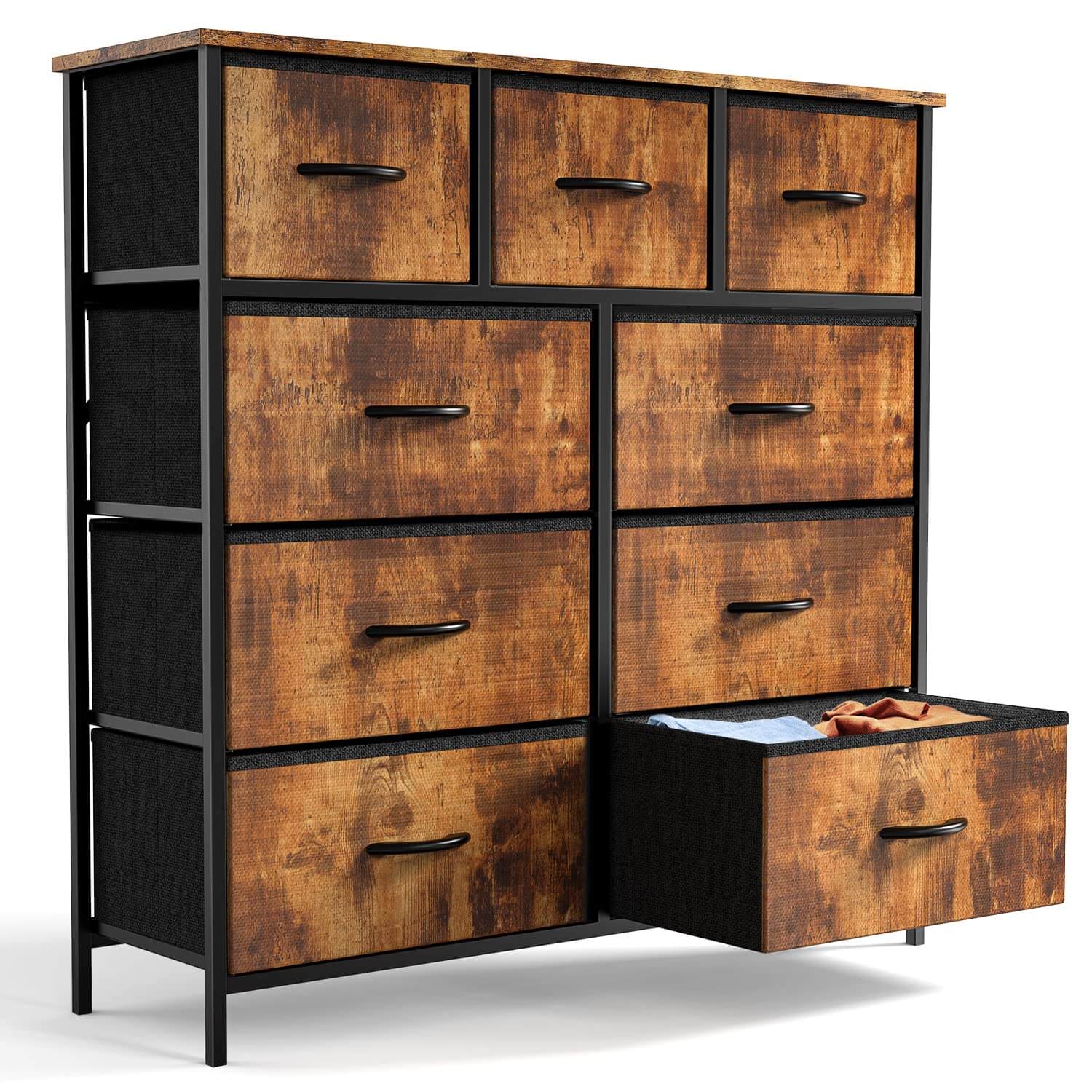 dresser-storage-tower-9-bins-drawers#Color_Brown