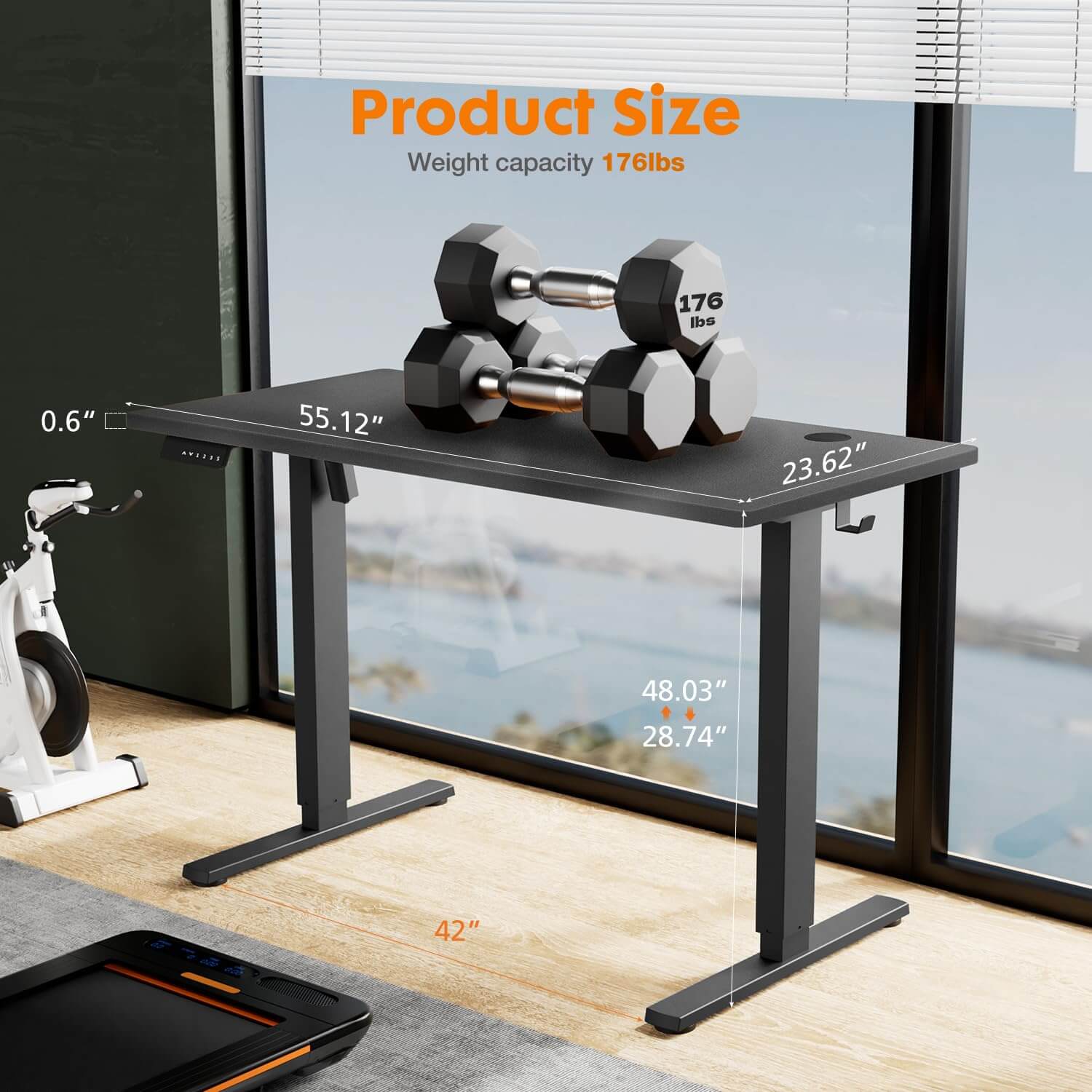 electric-adjustable-standing-desk#Color_Black#Size_55'' x 24"
