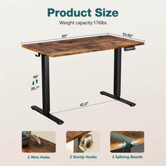 electric-adjustable-standing-desk#Color_Brown#Size_63'' x 24"