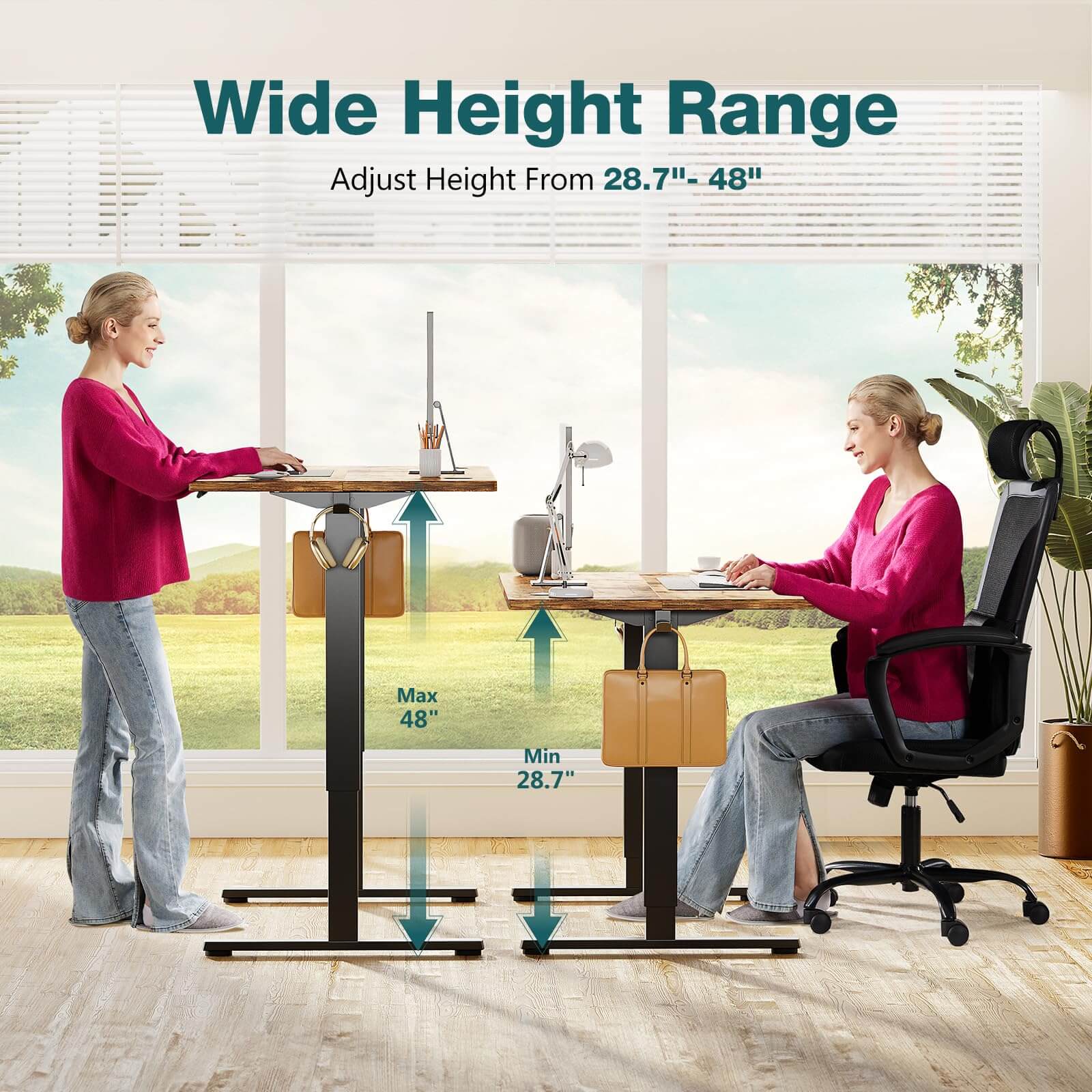 electric-adjustable-standing-desk#Color_Brown#Size_63'' x 24"