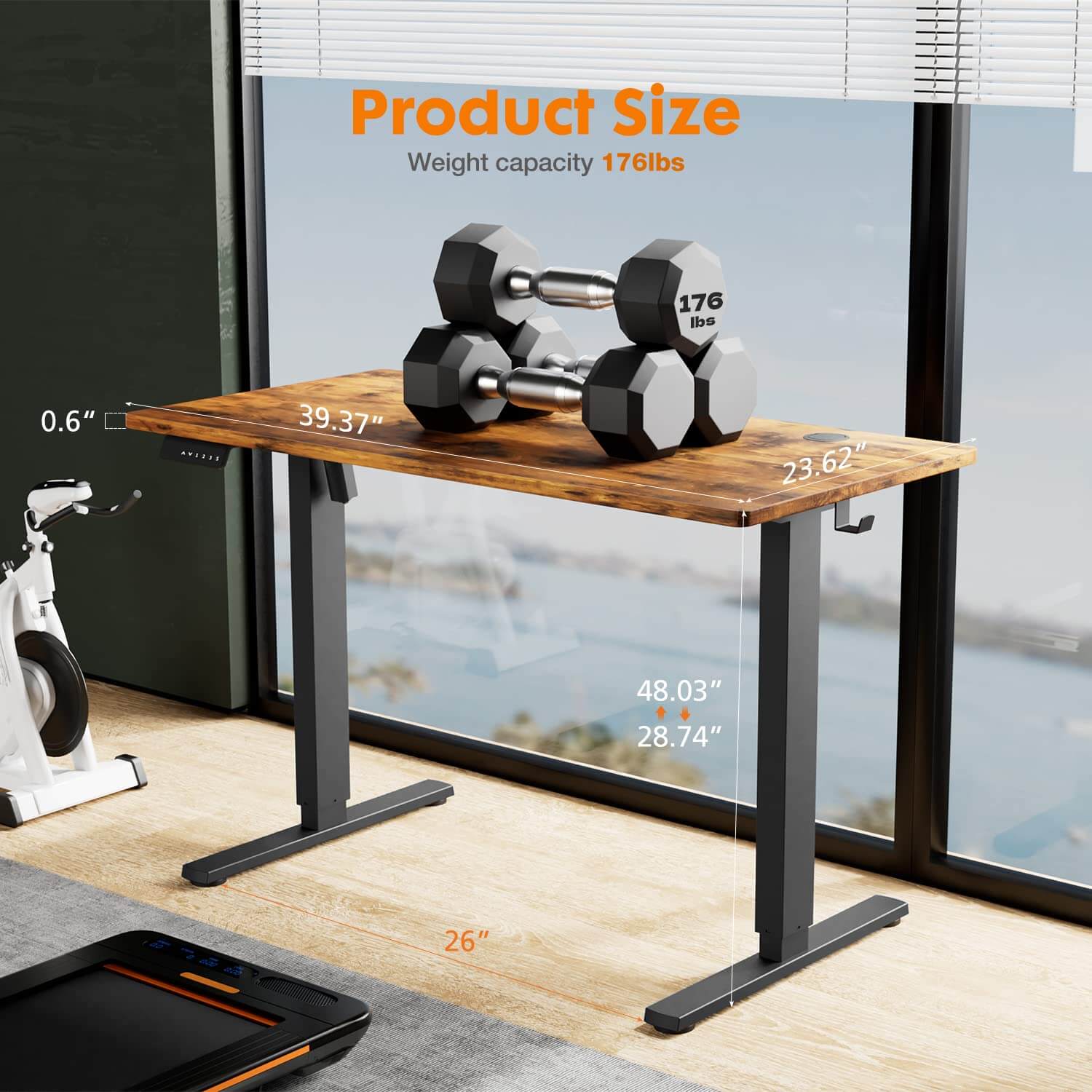 electric-adjustable-standing-desk#Color_Brown#Size_40'' x 24"