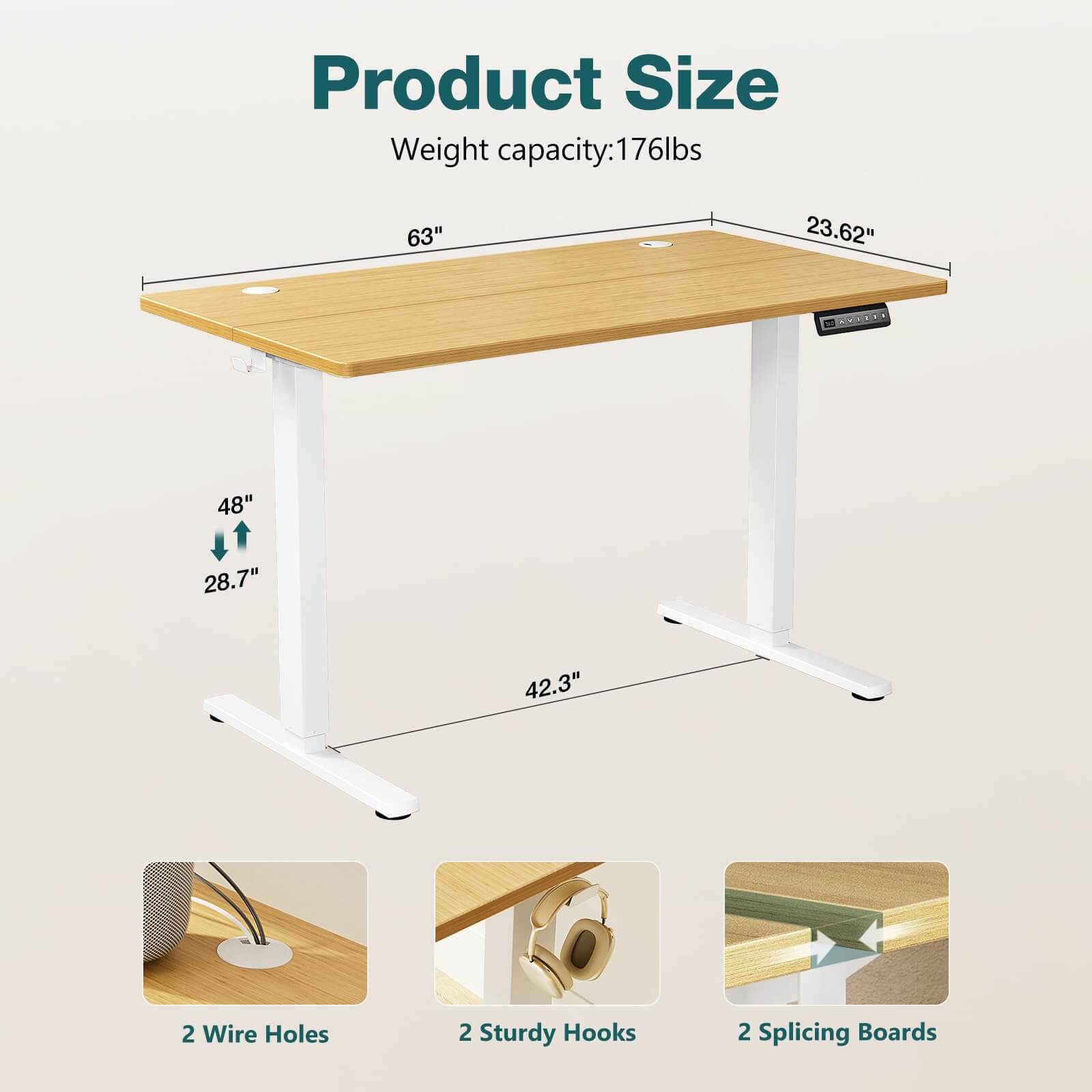 electric-adjustable-standing-desk#Color_Yellow#Size_63'' x 24"