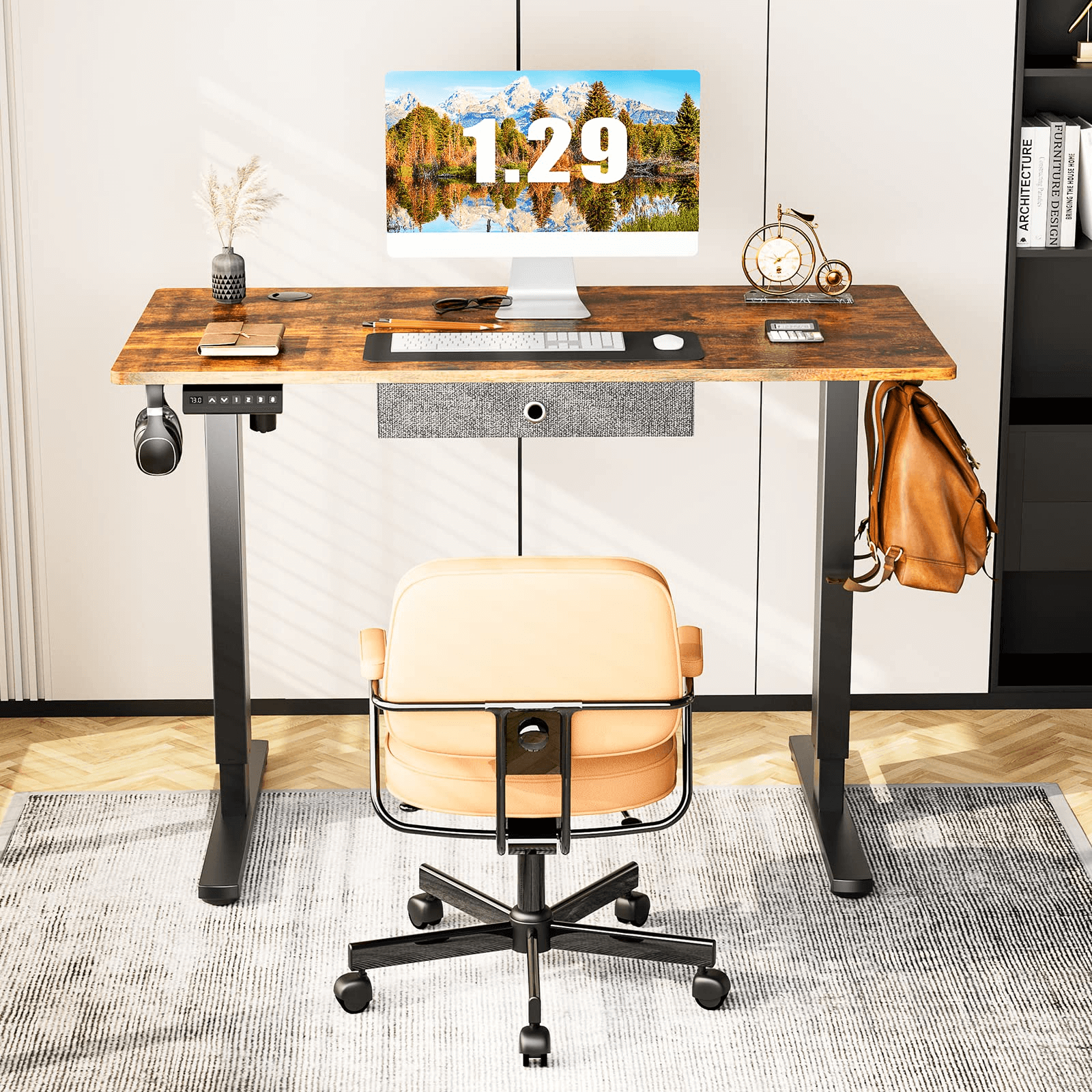 55x24'' Electric Standing Desk Adjustable Height Stand up Desk 27
