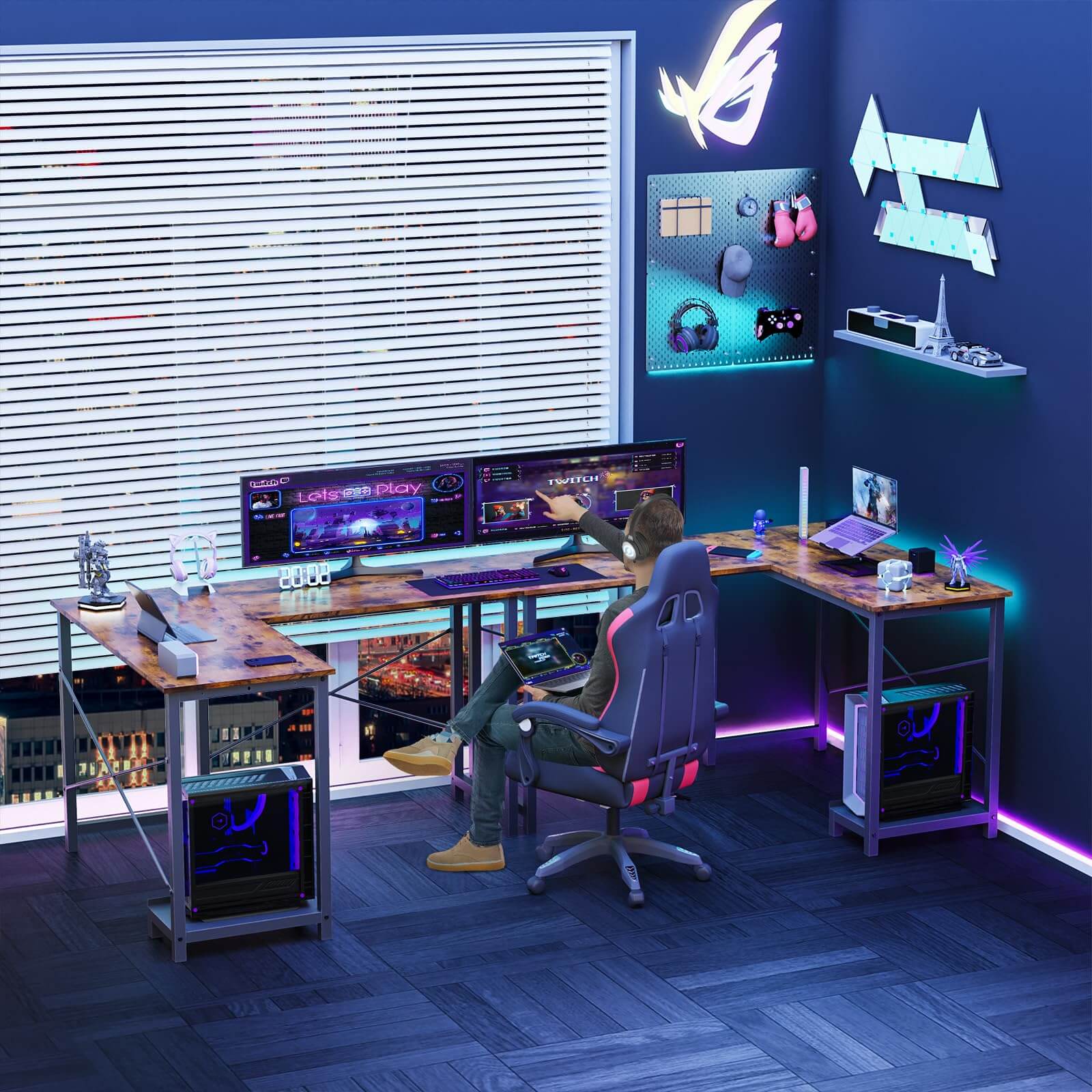 l-shaped-gaming-desk#Color_Brown