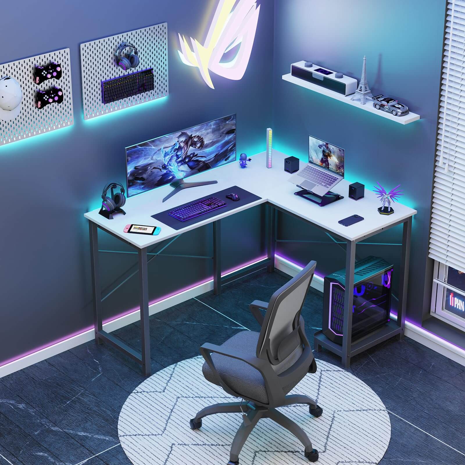 l-shaped-gaming-desk#Color_White