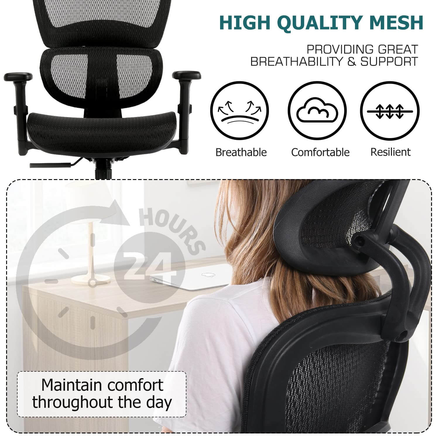 Comfortable high discount back office chair