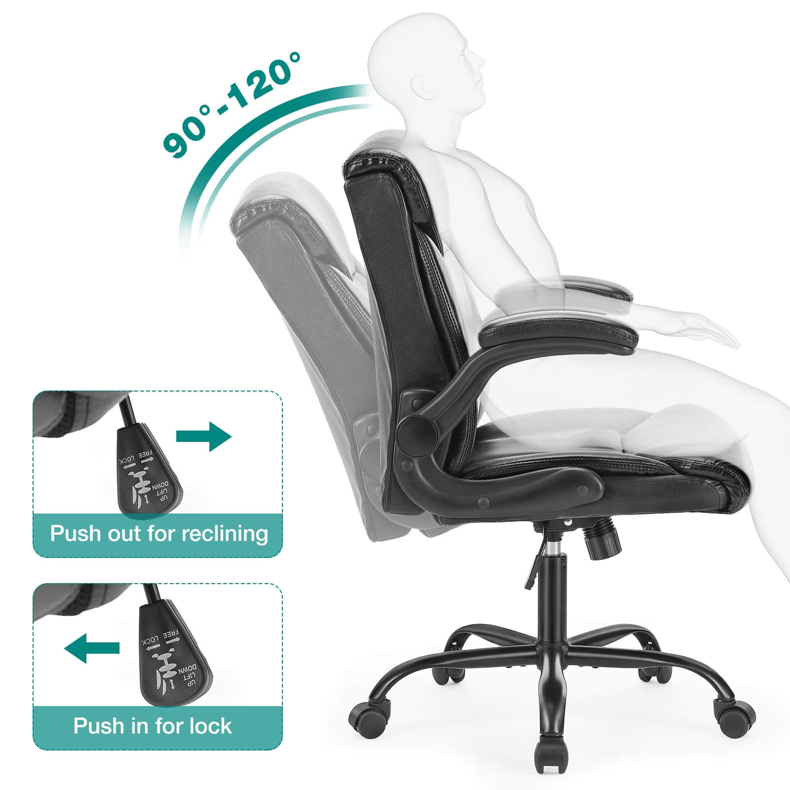  Sweetcripy Office Computer Desk Chair, Ergonomic High