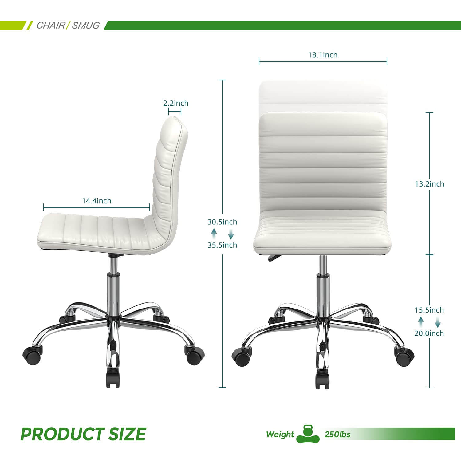 leather-swivel-office-chair-adjustable#Color_White