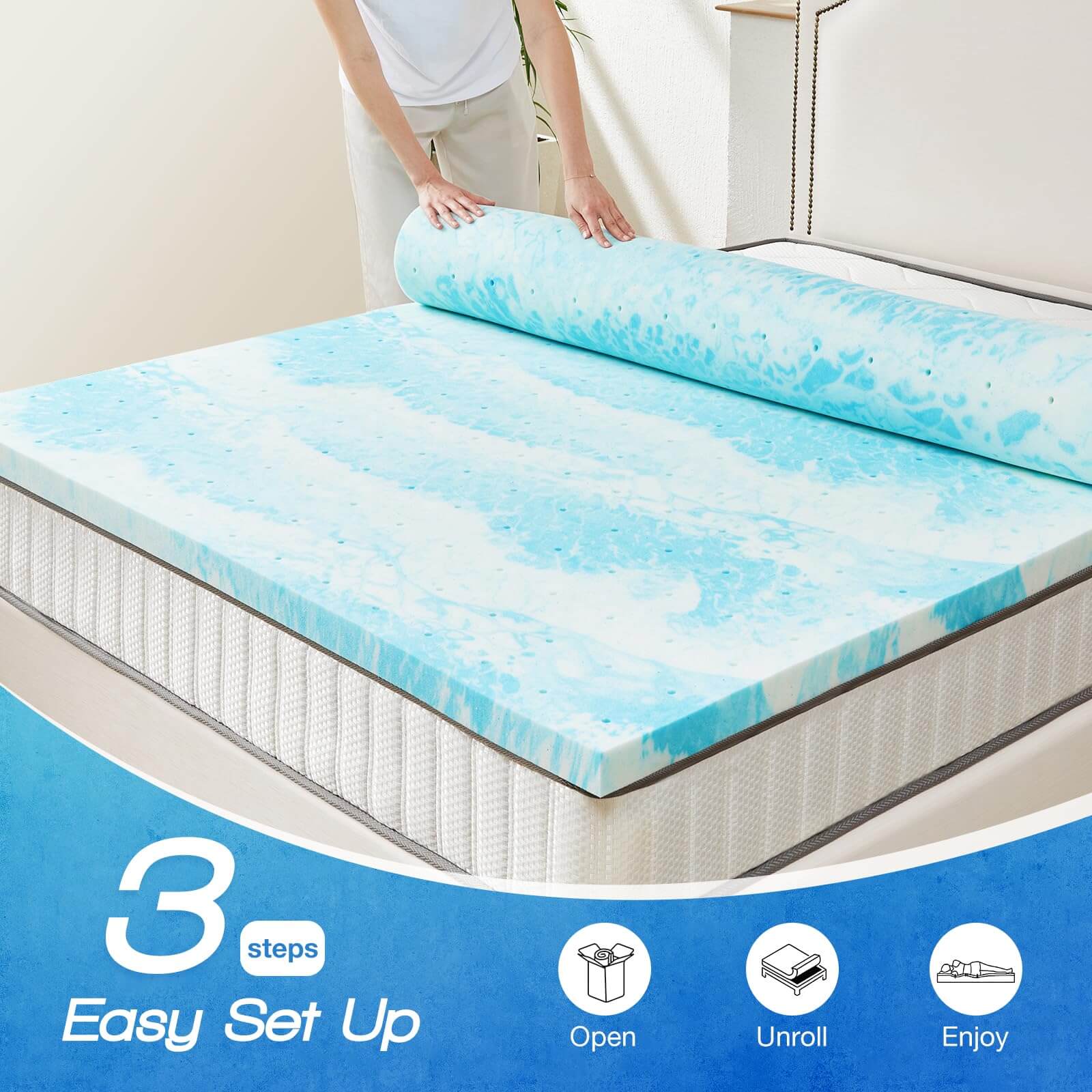 Sponge bed online topper