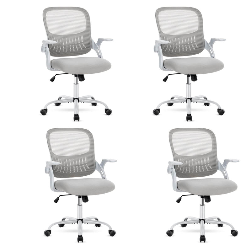 mesh-office-chairs#Color_Gray#Quantity_4 Chair