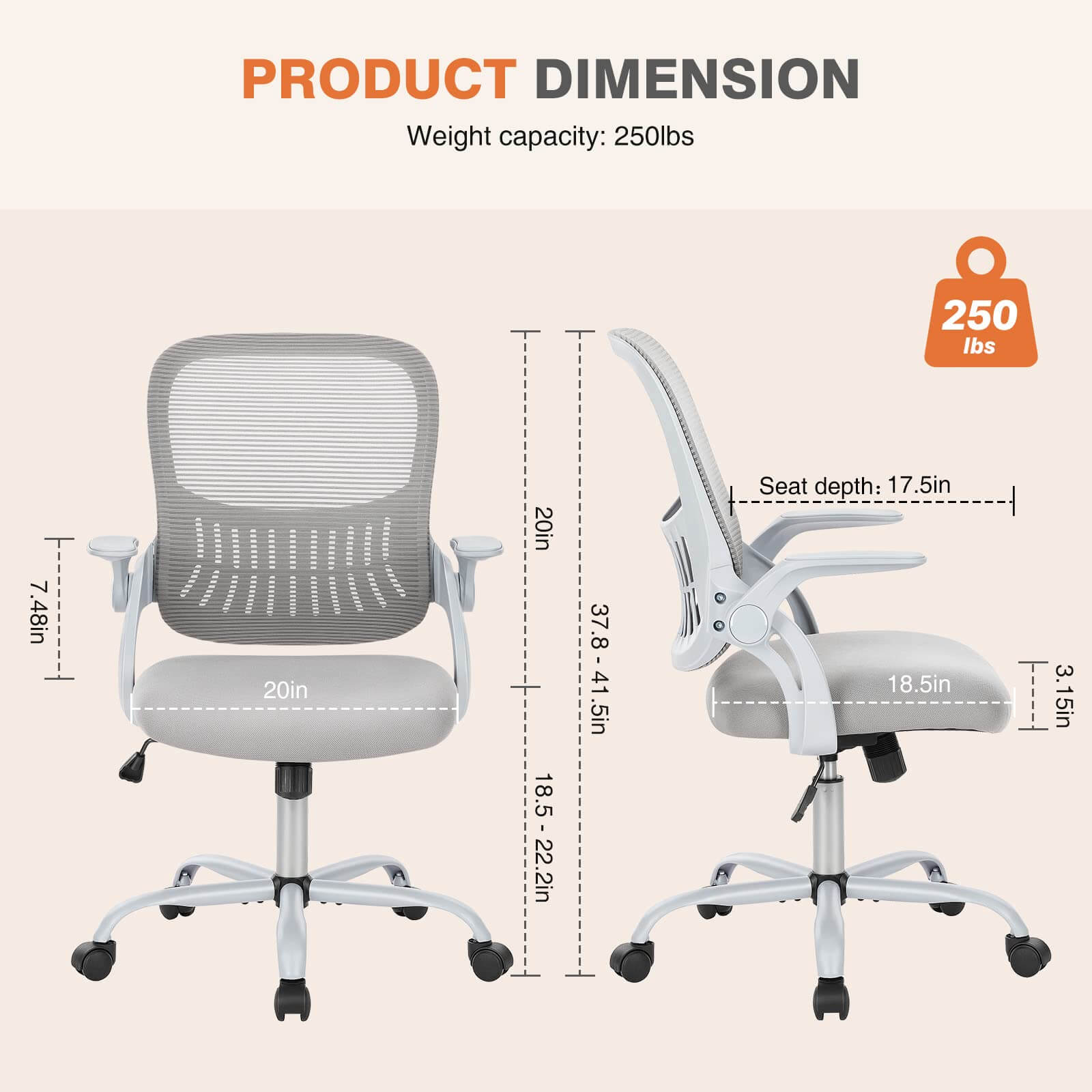 mesh-office-chairs#Color_Gray#Quantity_4 Chair