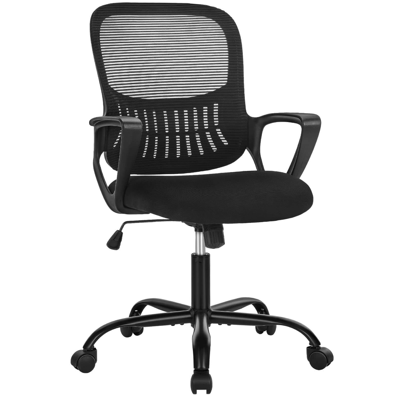Mid-Back Task Chair with Lumbar Support,Ergonomic Home Office Desk Chairs