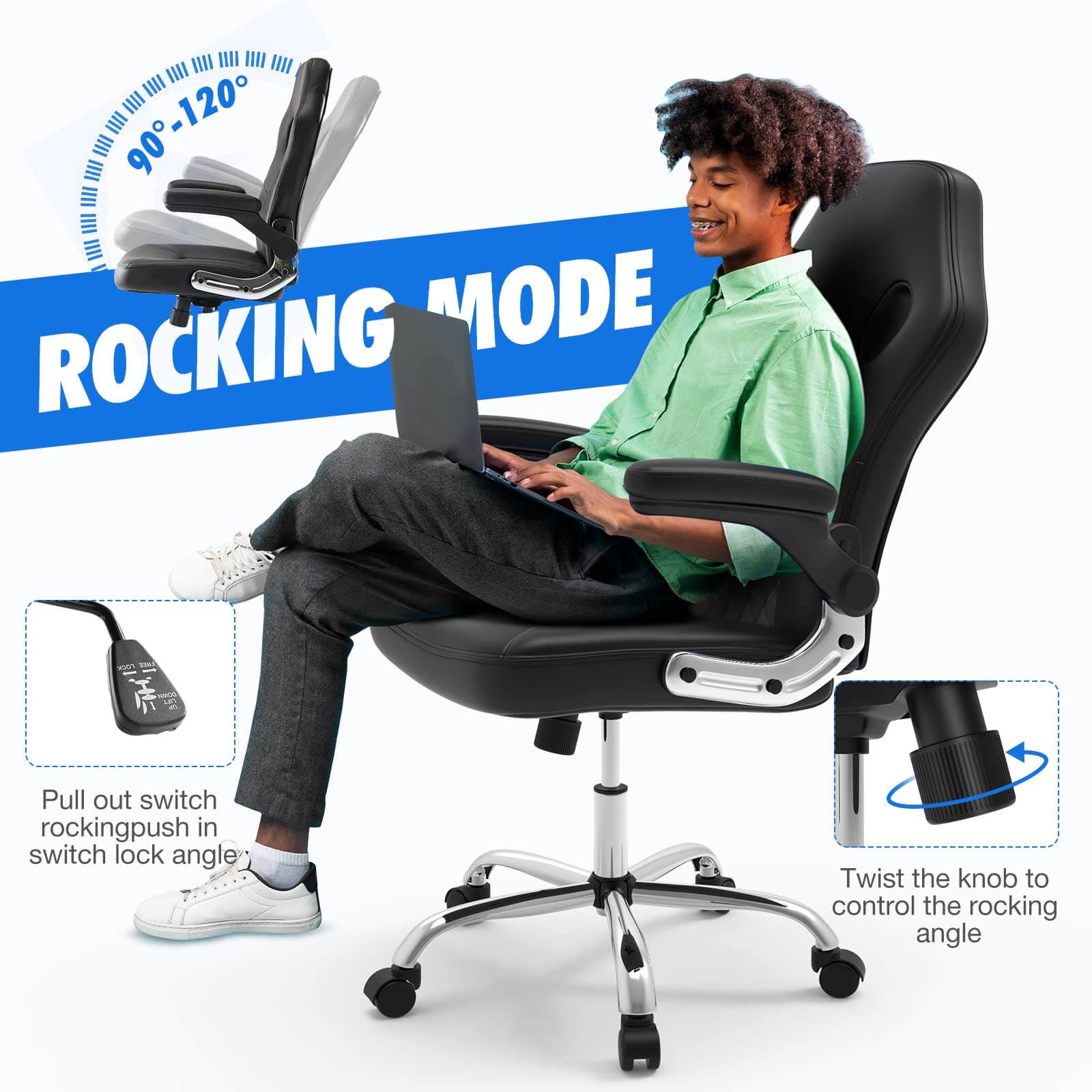 Ergonomic mid back online chair