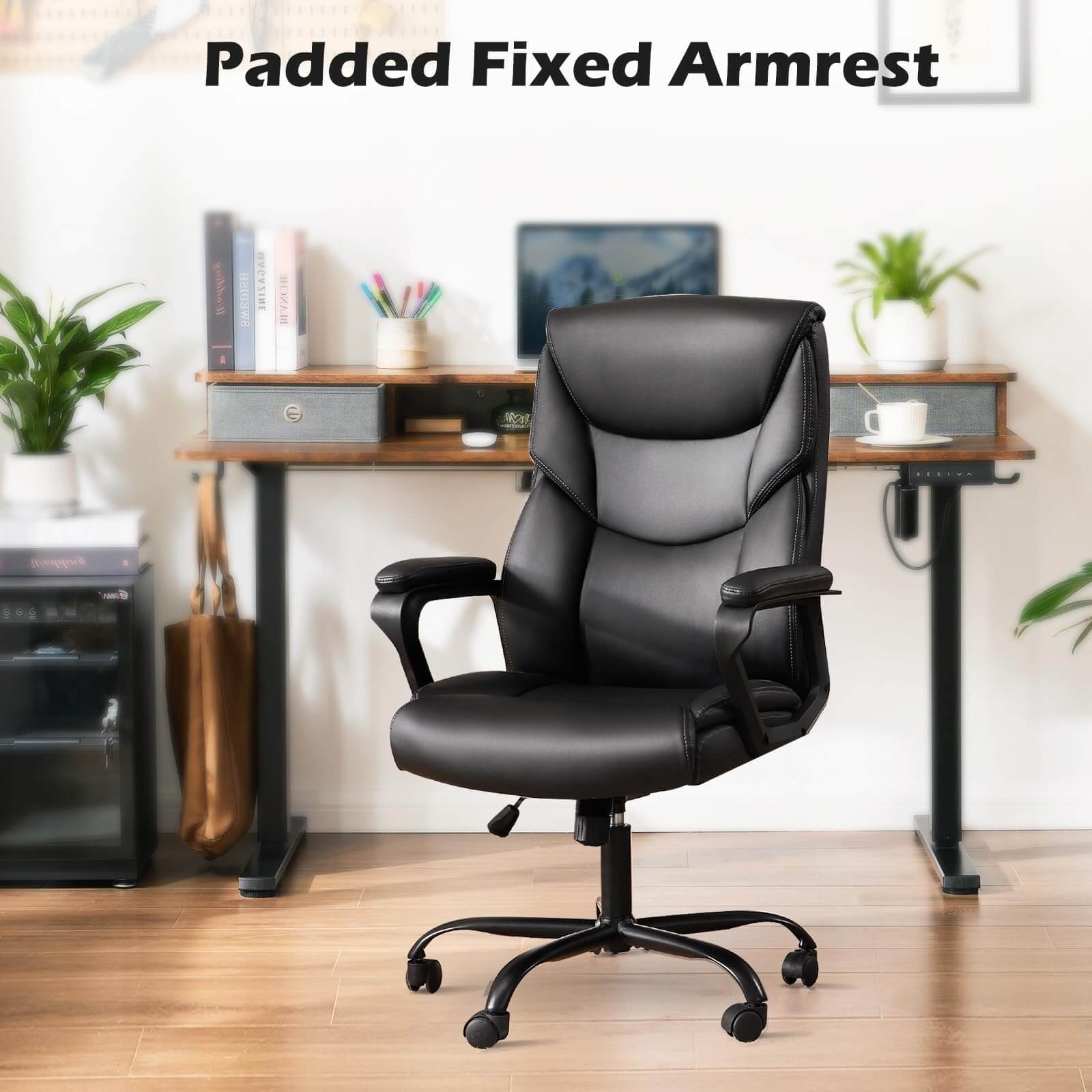 pu-leather-office-chair#Color_Black#Styles_Fixed Armrest