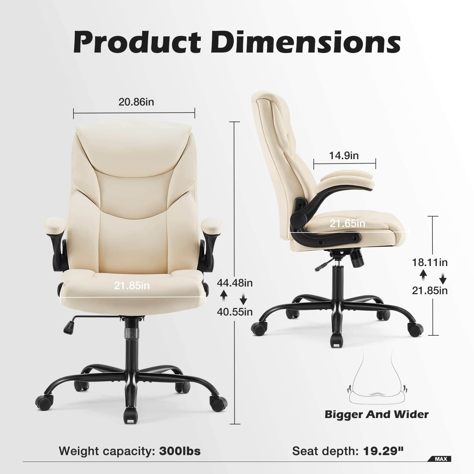 pu-leather-office-chair#Color_Cream#Styles_Fixed Armrest