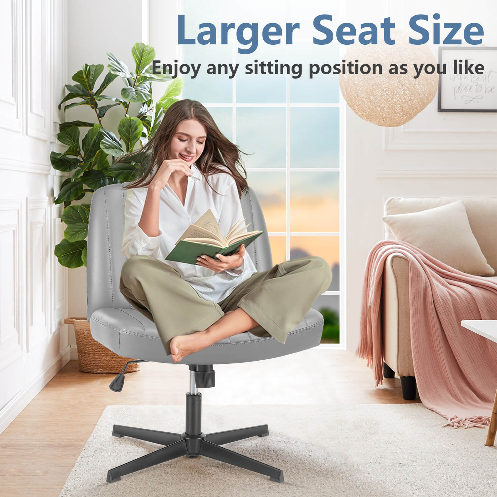 Wide width office discount chairs