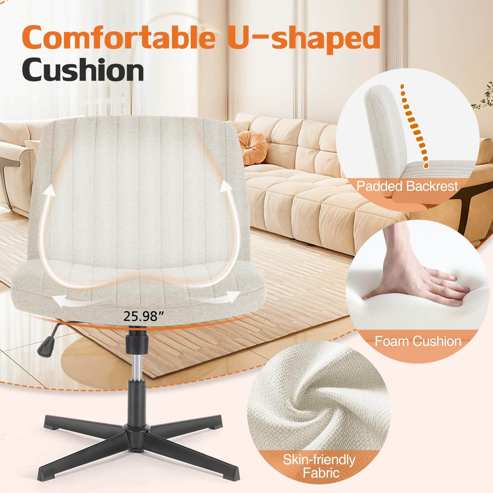 Office chair best sale without cushion