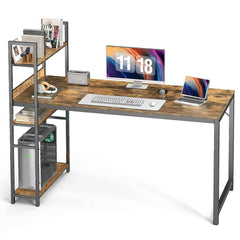 wood-office-desk-removable-shelf#Color_Brown#Size_55 Inches