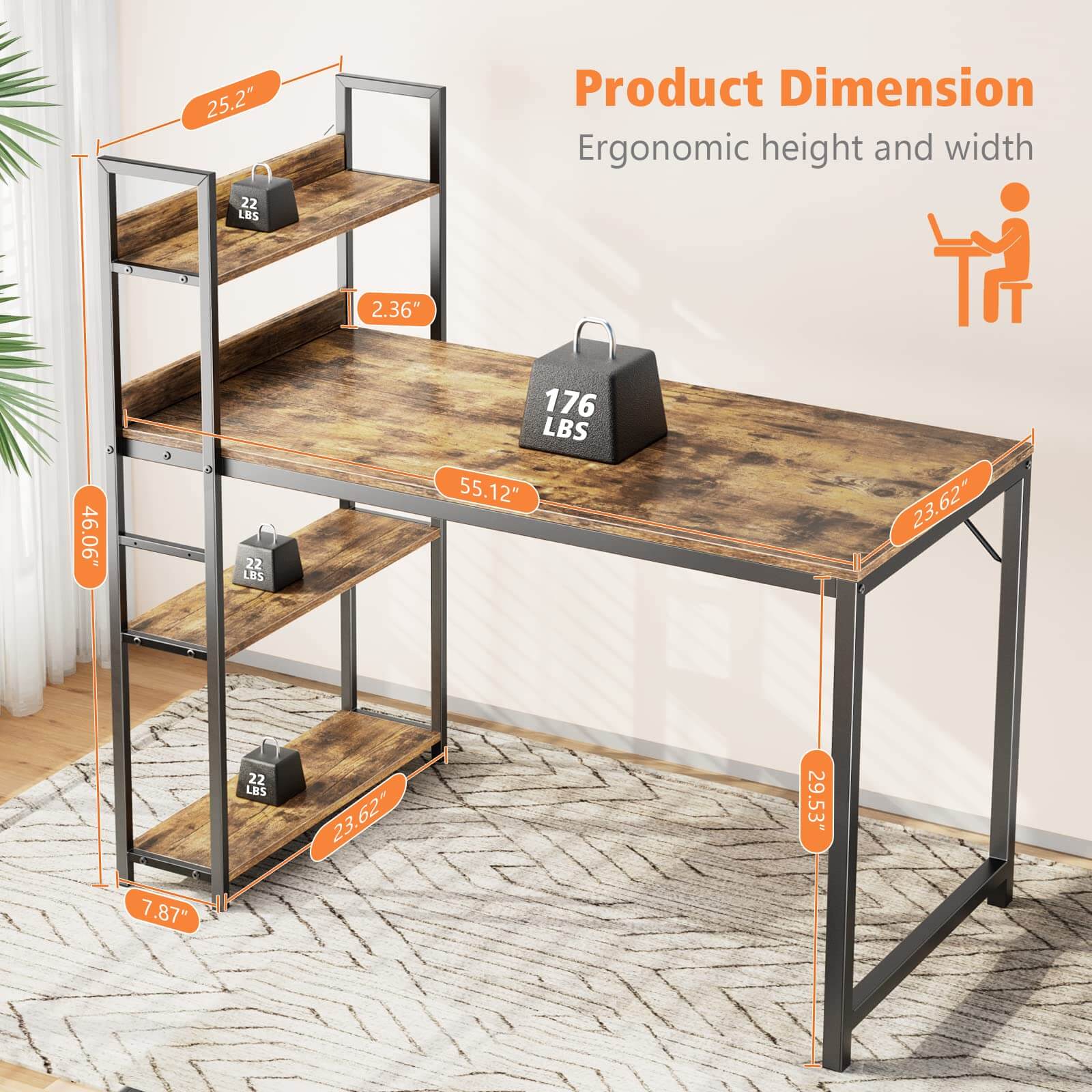 wood-office-desk-removable-shelf#Color_Brown#Size_55 Inches
